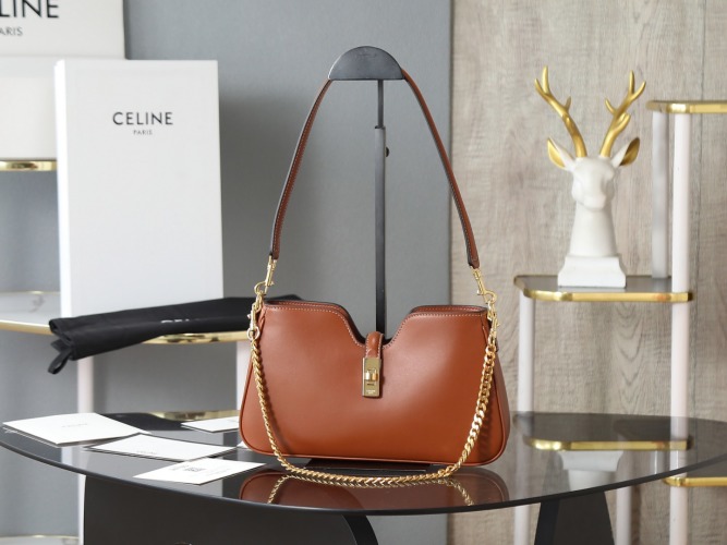 Celine Camille Bag, Leather Shoulder Bag, Brown, 27x4x15cm 1 Celine Camille Bag, Leather Shoulder Bag, Brown, 27x4x15cm