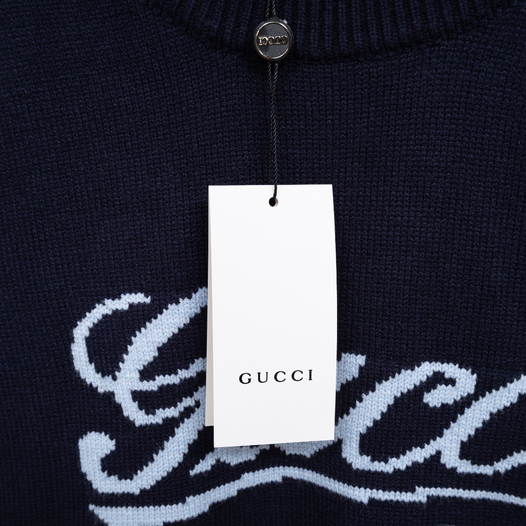 Gucci 款式：古驰GUCCI草写字母针织毛衣