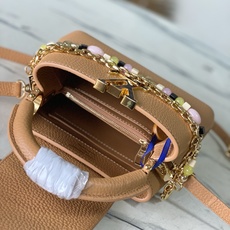 -50🔸特级精品🔸动态芯片🔸M28713/M48865金棕豹纹串珠款🔸本款Sunbeam系列Capucines手袋焕新尺 -50🔸特级精品🔸动态芯片🔸M28713/M48865金棕豹纹串珠款🔸本款Sunbeam系列Capucines手袋焕新尺