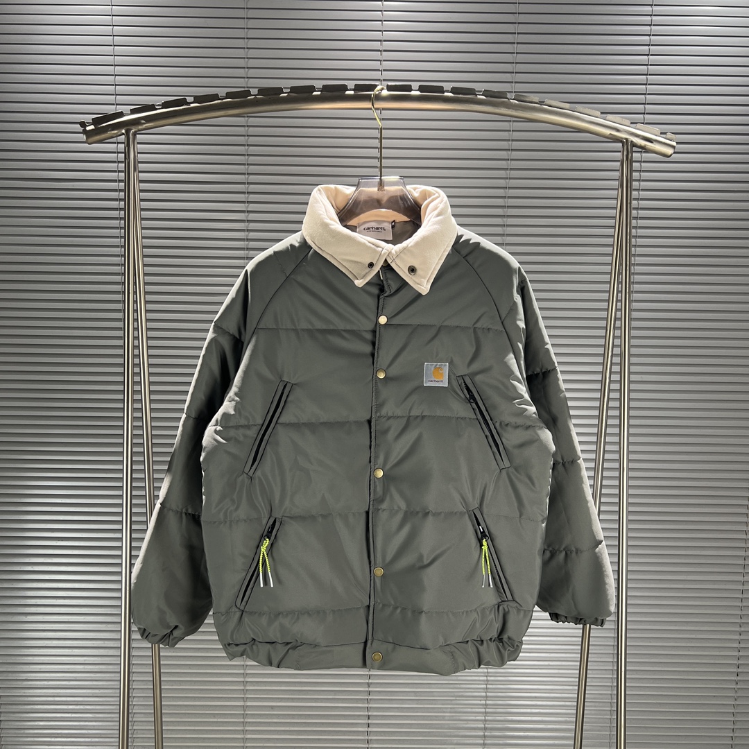 Carhartt 2023Fw Winter Outdoors Clothing Wallchart: American Style, Warm, Stylish in Khaki/Grey Green. - 图片 4