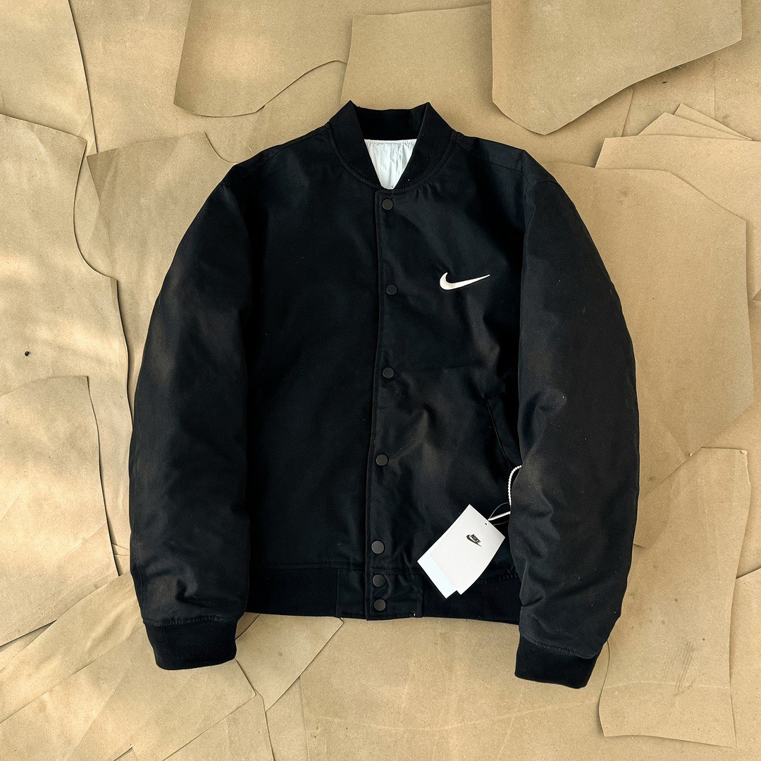 Nike Clothing Coats & Jackets ArmyGreen Black Green White Embroidery Unisex Cotton Fashion