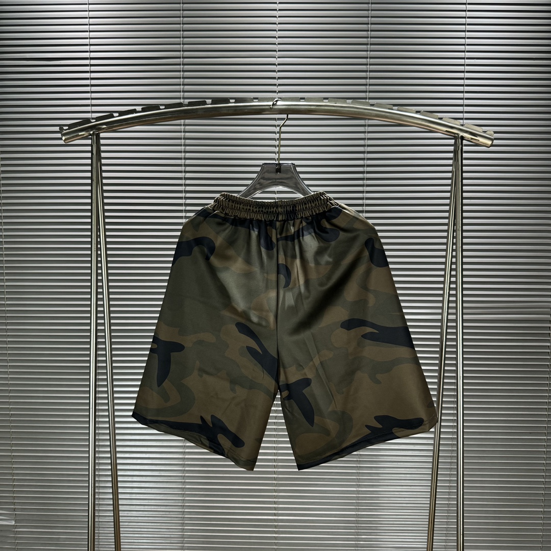 Stussy 24ss Green Shorts: Air-Covered Fabric, Digital Prints, Embroidered Logo, Various Sizes - 图片 3