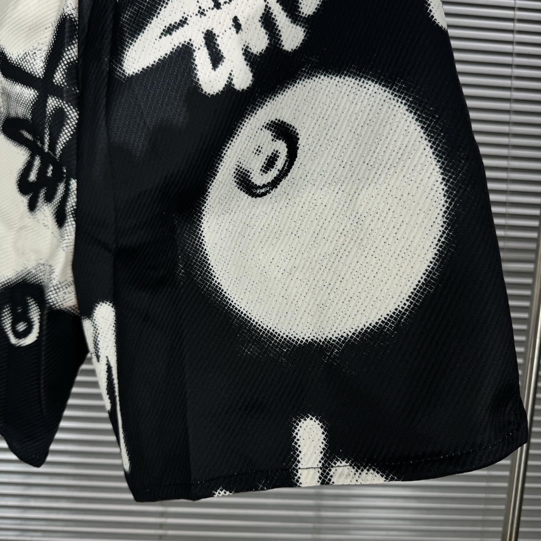 Stussy Black Eight Logo Shorts: Classic American Design, High-Quality Cotton, Digital Print. - 图片 9