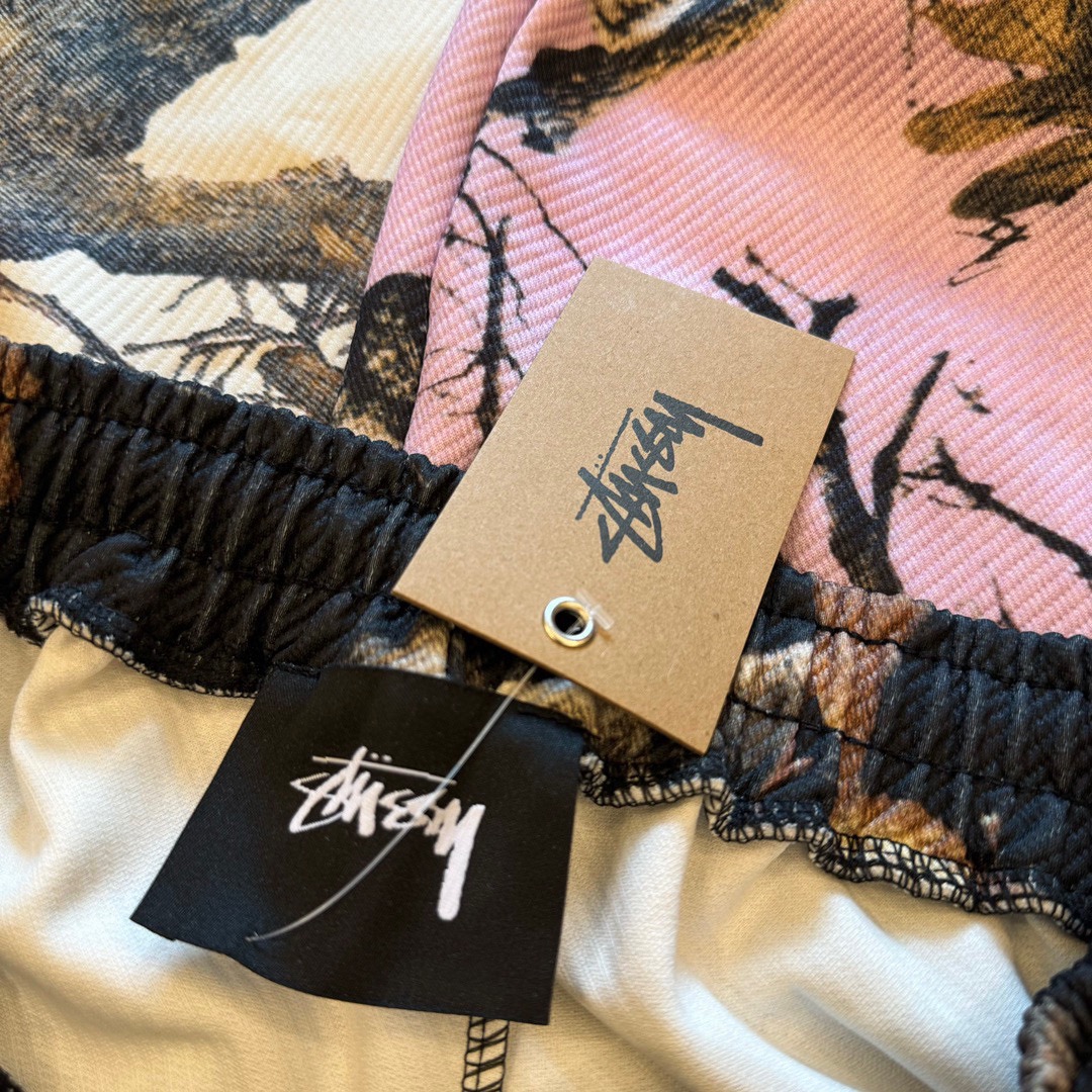 Stussy 24ss Black Pink Summer Vacation Series Cotton T-shirt with Digital Printing - 图片 8