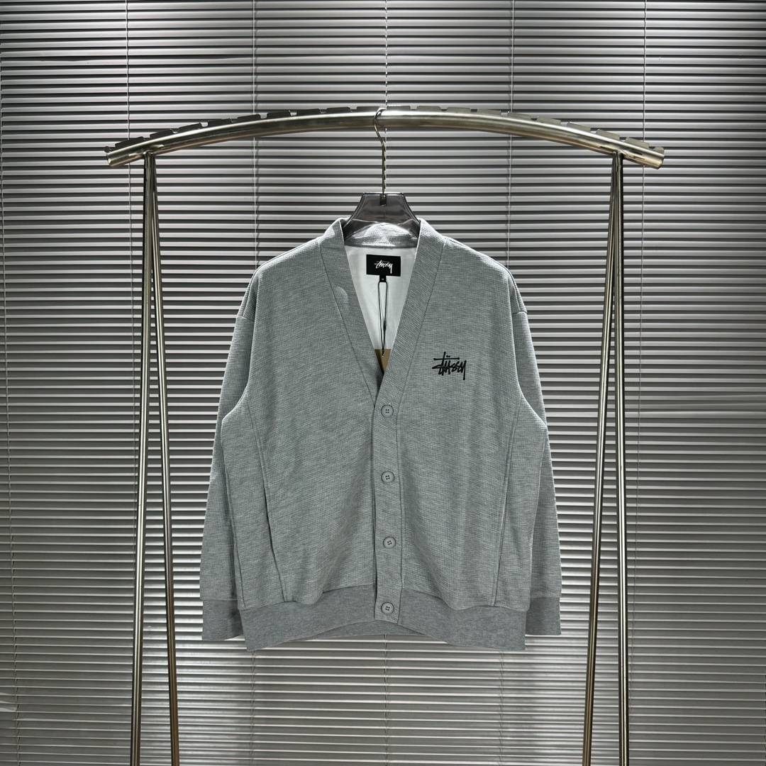 Stussy 24aw Wavgar Coat Collection: Casual, Multi-Branded, High-Quality, Gray and Black Options - 图片 4