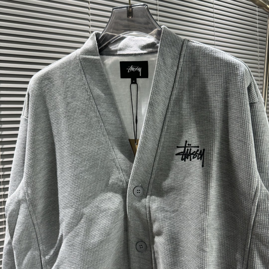 Stussy 24aw Wavgar Coat Collection: Casual, Multi-Branded, High-Quality, Gray and Black Options - 图片 5