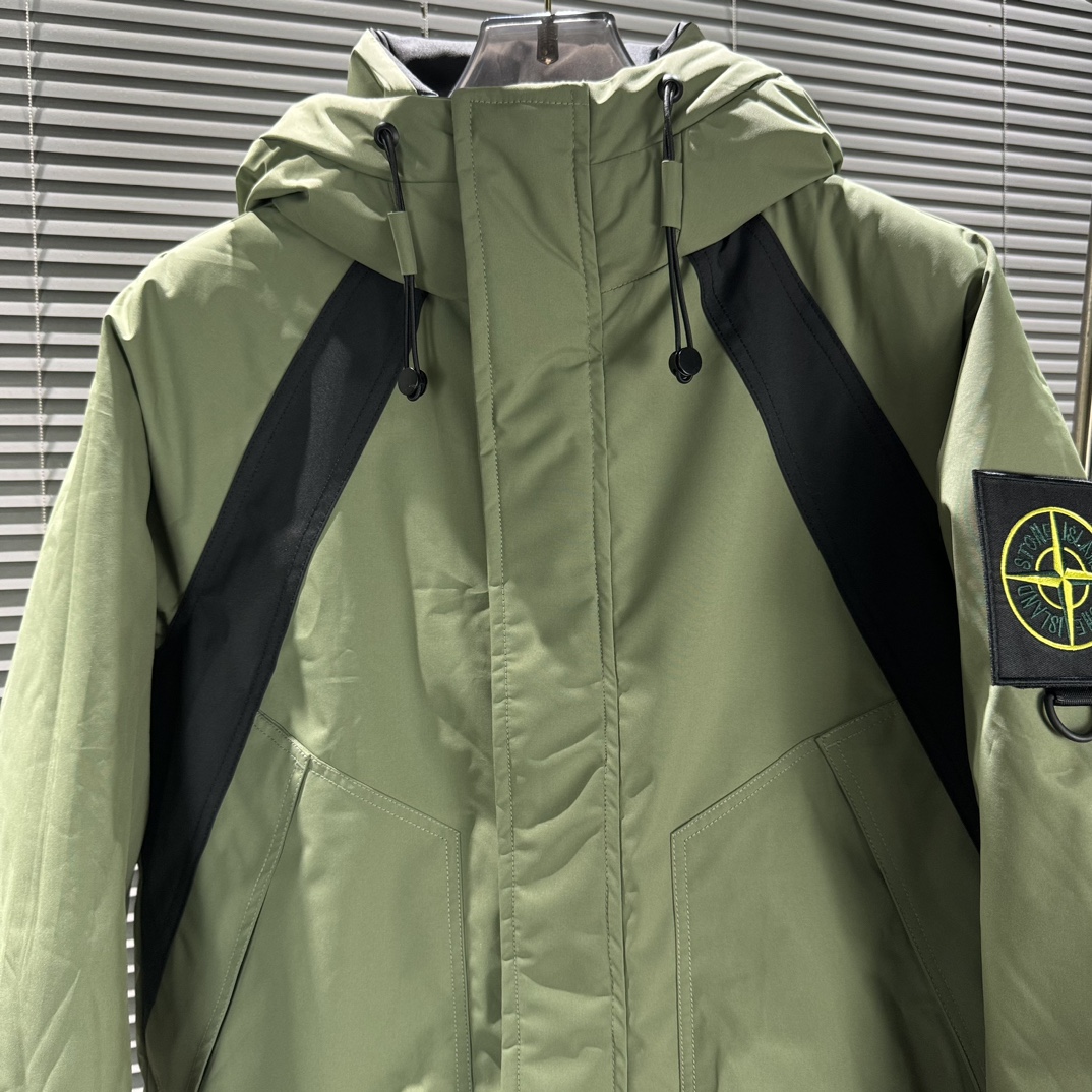 CDA#STW77 Stone Island Graphite-Heated Velvet Cotton Jacket with Magic Logo - 图片 6