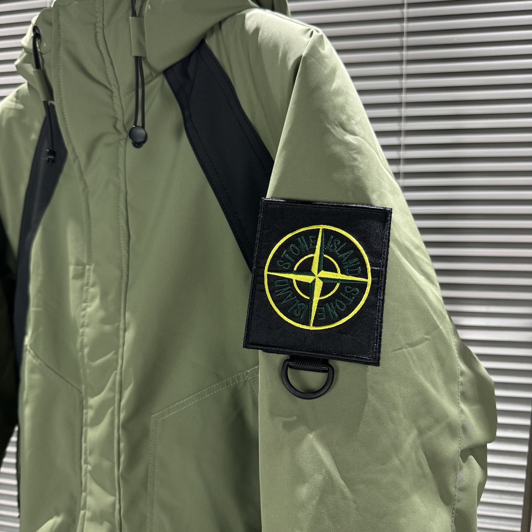 CDA#STW77 Stone Island Graphite-Heated Velvet Cotton Jacket with Magic Logo - 图片 9