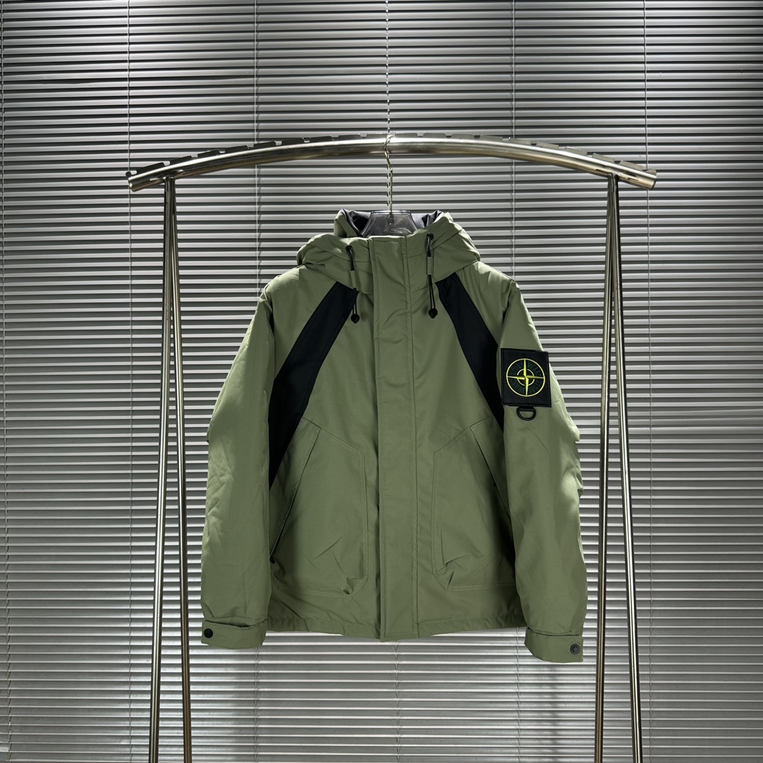 CDA#STW77 Stone Island Graphite-Heated Velvet Cotton Jacket with Magic Logo - 图片 4