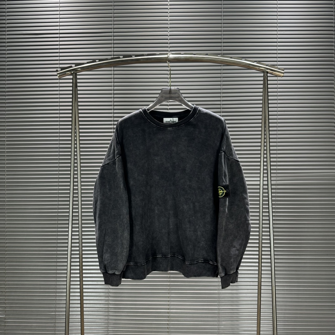 Stone Island Water Washing Cotton Circle Collar Shirt with Medal Embroidery - 图片 3