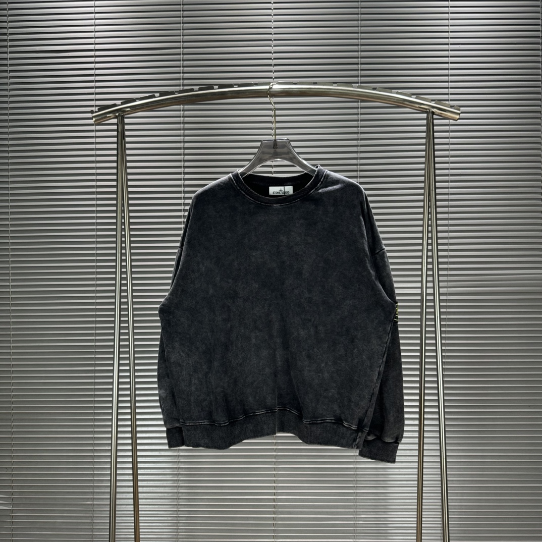 Stone Island Water Washing Cotton Circle Collar Shirt with Medal Embroidery - 图片 2