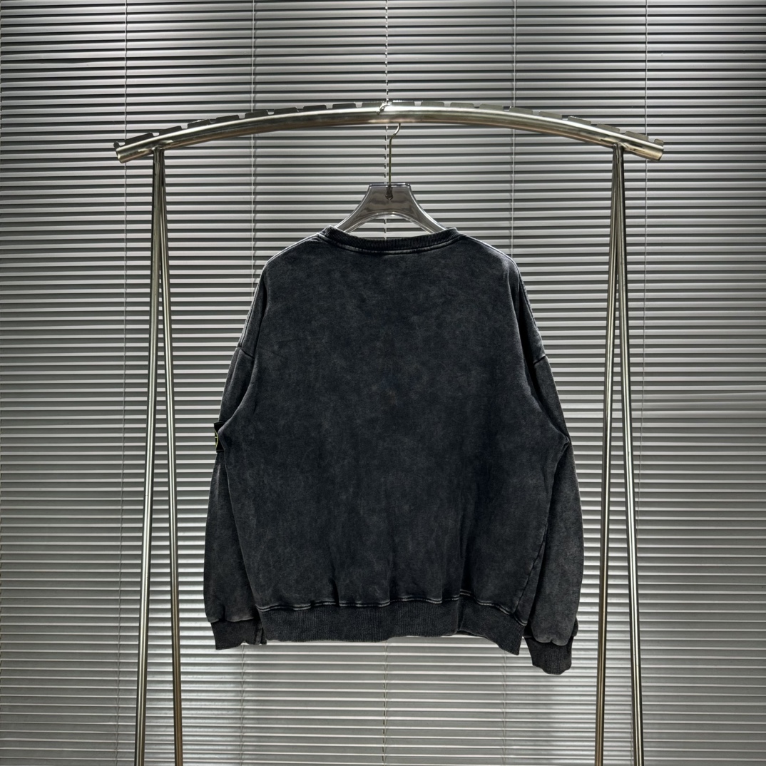 Stone Island Water Washing Cotton Circle Collar Shirt with Medal Embroidery - 图片 4