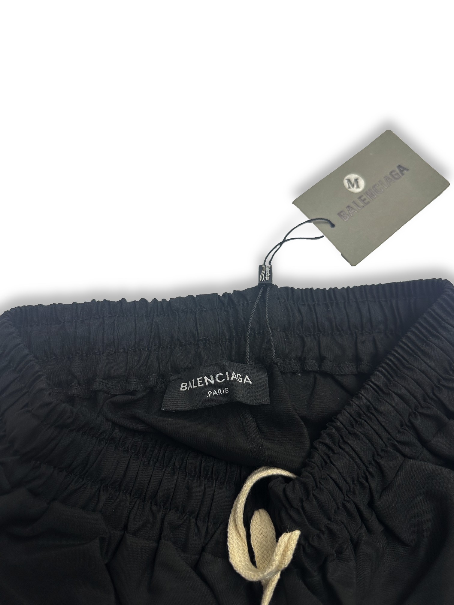 Balentia 24SS Classic Coke Wave Embroidered Shorts in Black, Sizes M-XL. - 图片 7