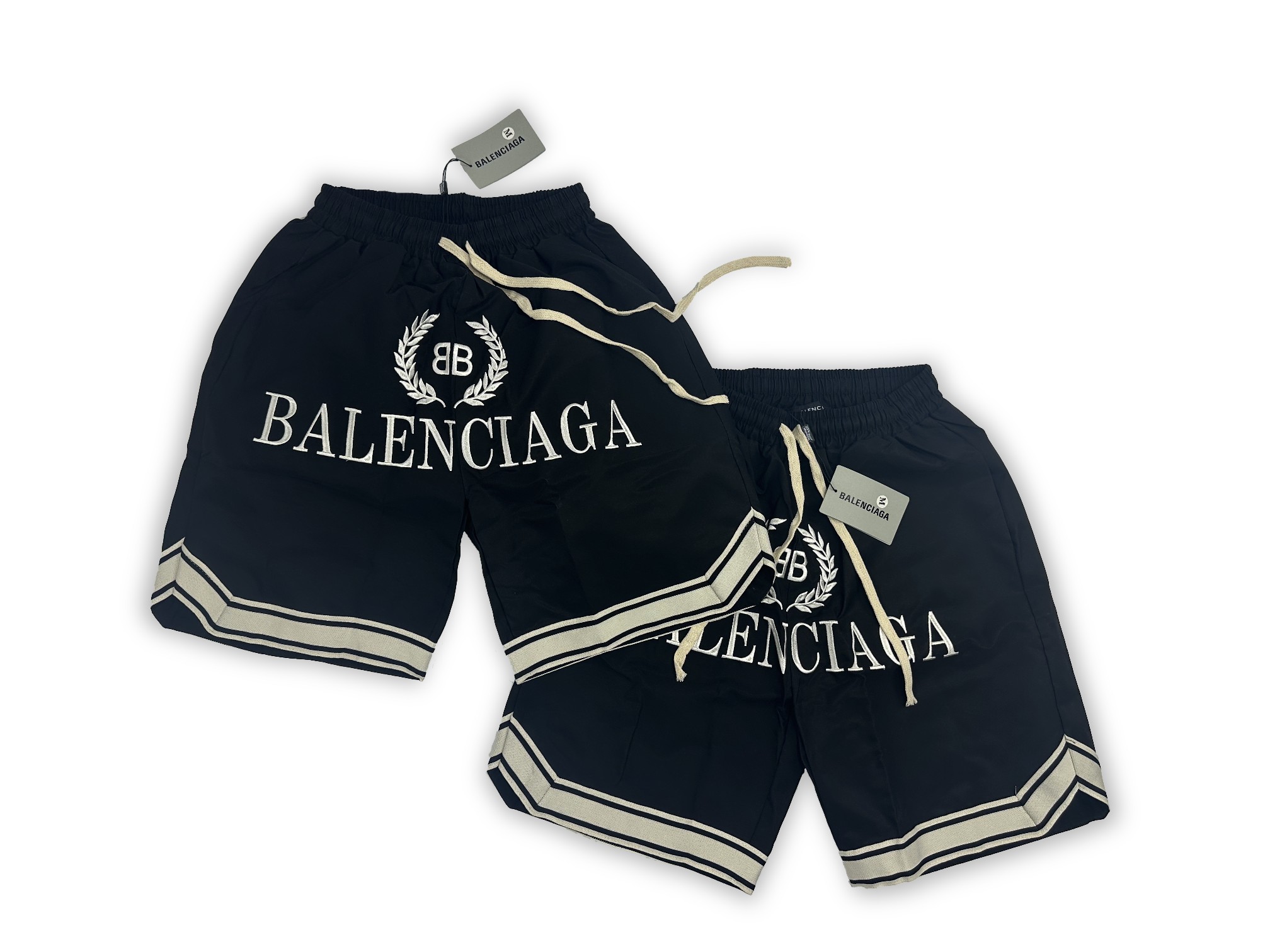 Balenciaga 24Fw Black Oversized Stereo Cutting Pants with Embroidery – Sizes M to XL - 图片 1