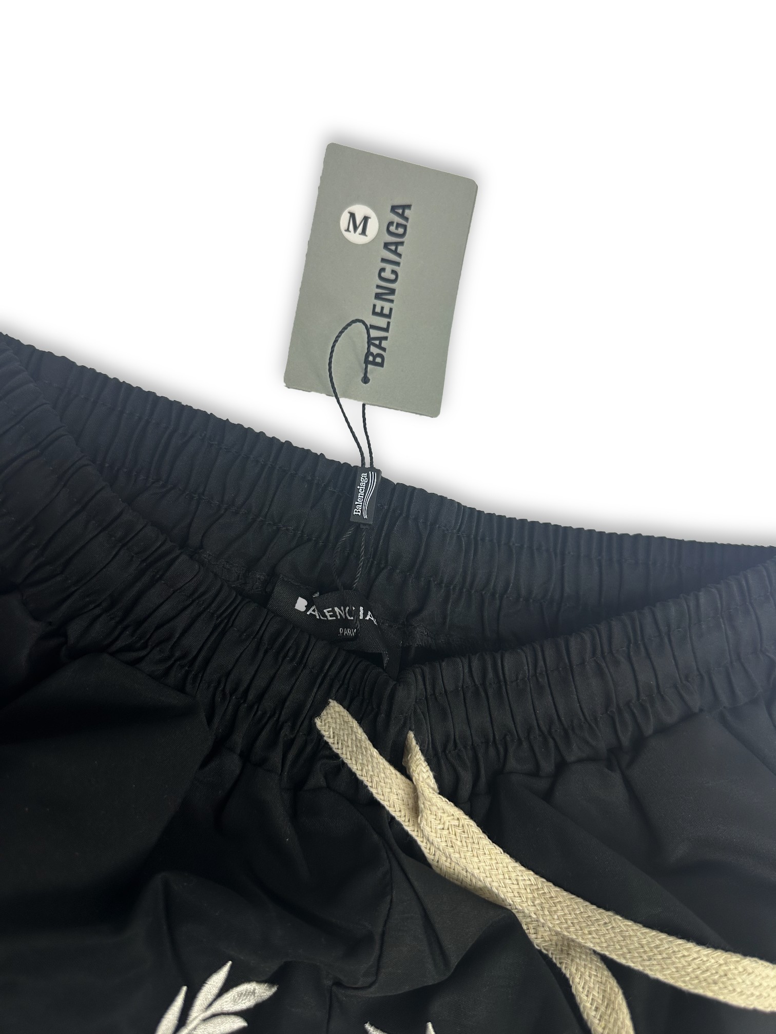 Balenciaga 24Fw Black Oversized Stereo Cutting Pants with Embroidery – Sizes M to XL - 图片 5
