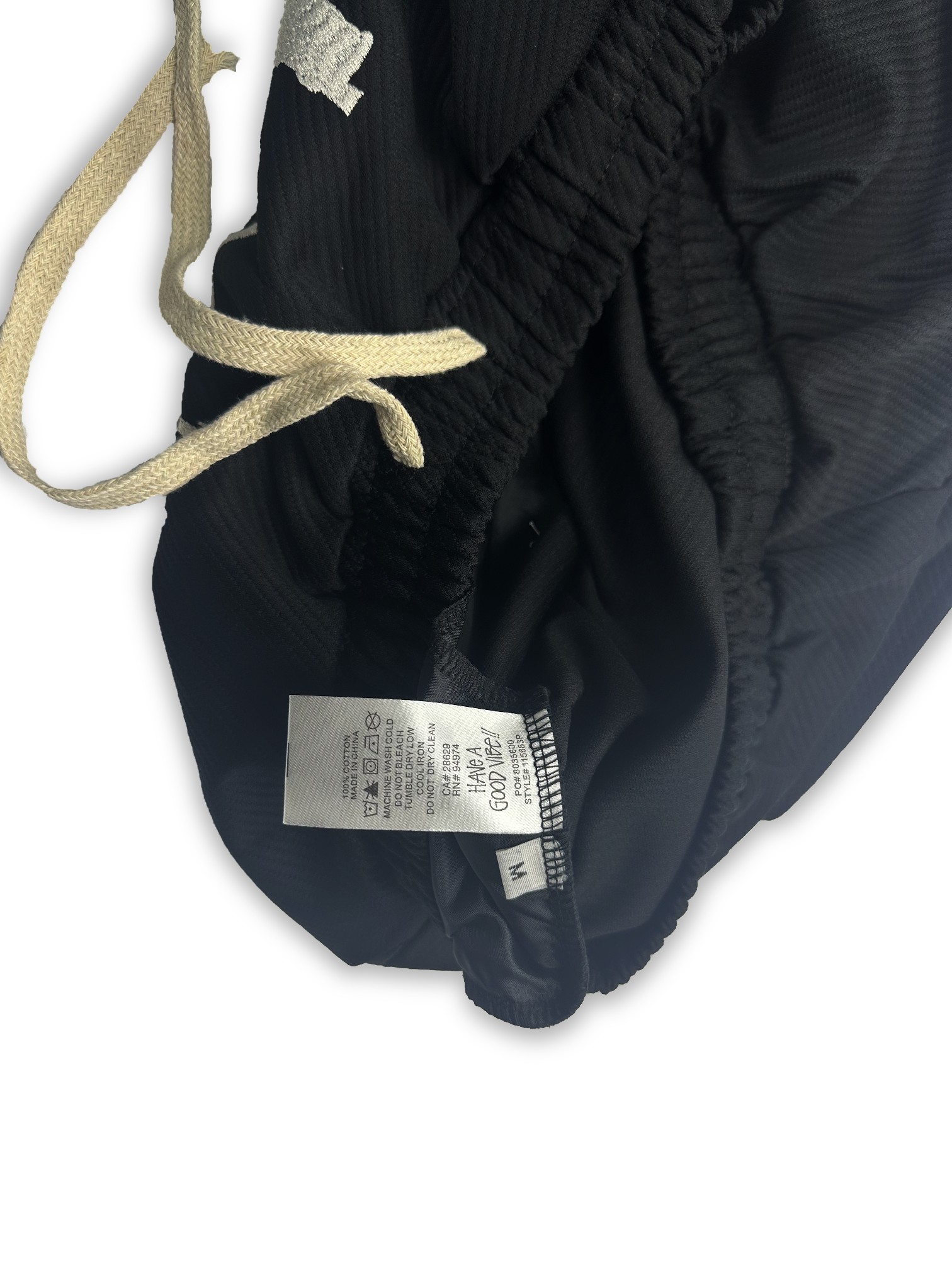 Stussy 24ss Black Cotton Pants with Embroidered Logo – Classic American Street Style - 图片 6