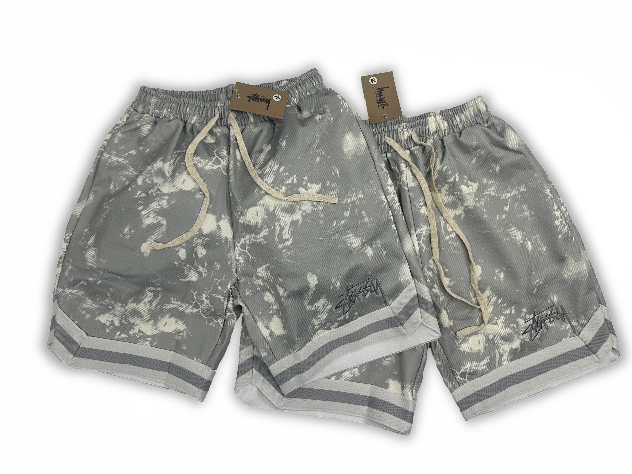 Stussy 2024 Ash Shorts with Embroidered Logo, Various Sizes Available - 图片 1