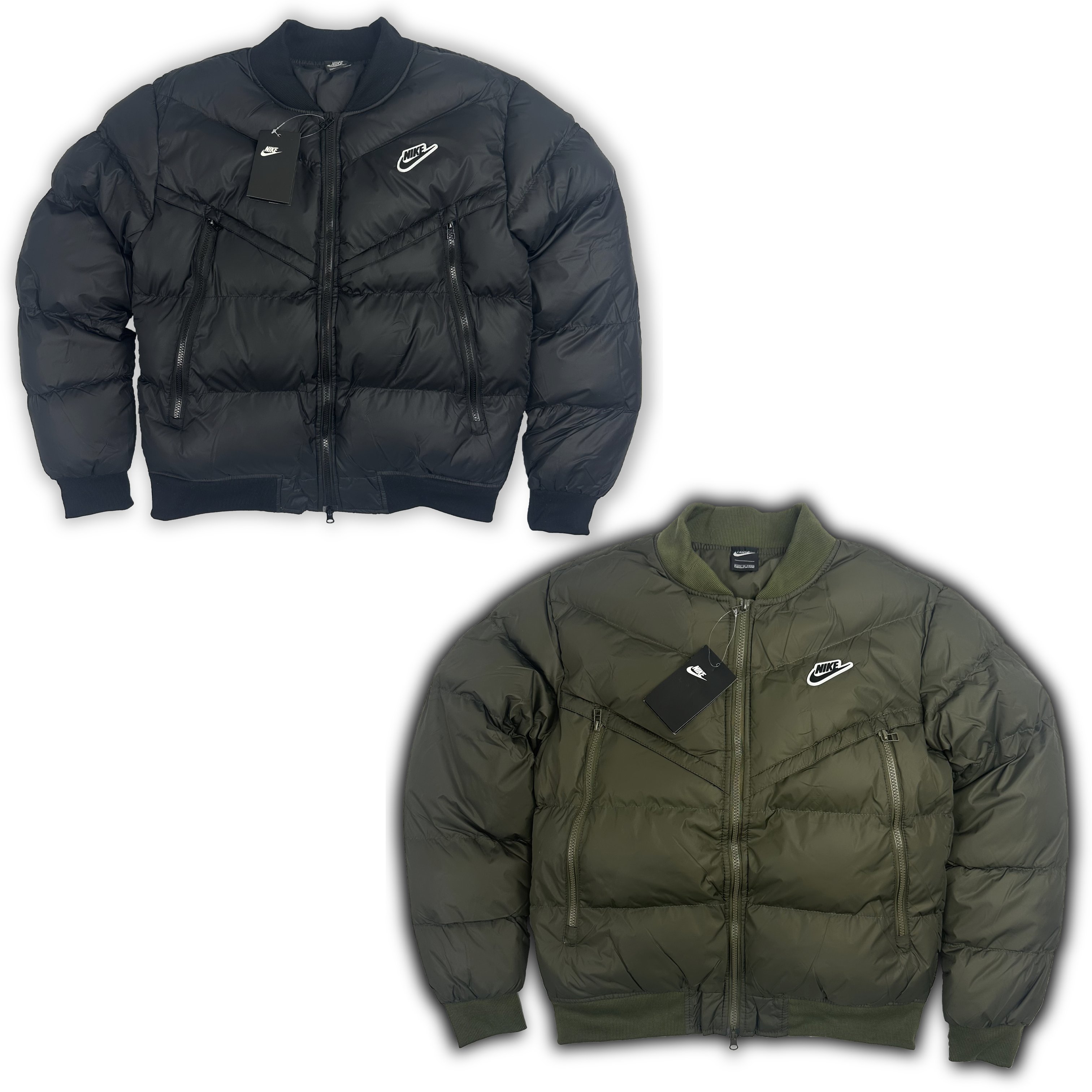Nike’s Winter Baseball Flight Jacket in Black and Green, Perfect Quality Heat. - 图片 1