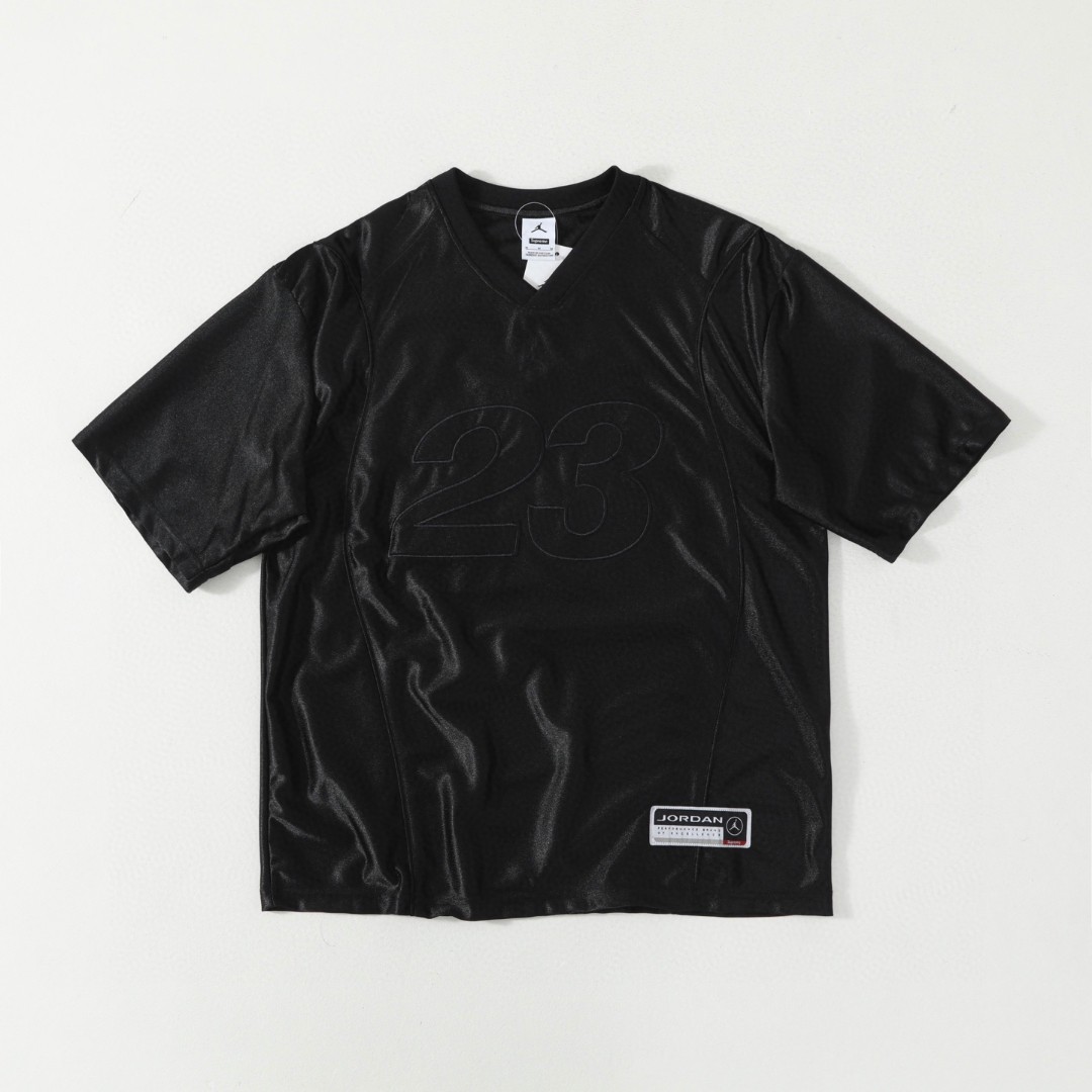 Custom Supreme x AJ Jordan Basketball Suit with Gold-Light Silk and High-Quality Embroidery - 图片 7