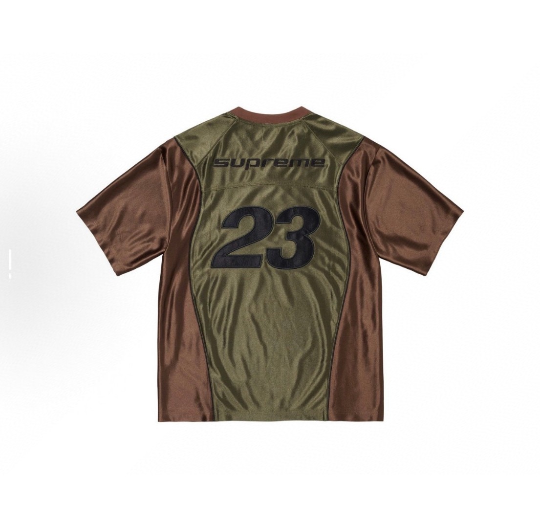 Custom Supreme x AJ Jordan Basketball Suit with Gold-Light Silk and High-Quality Embroidery - 图片 6