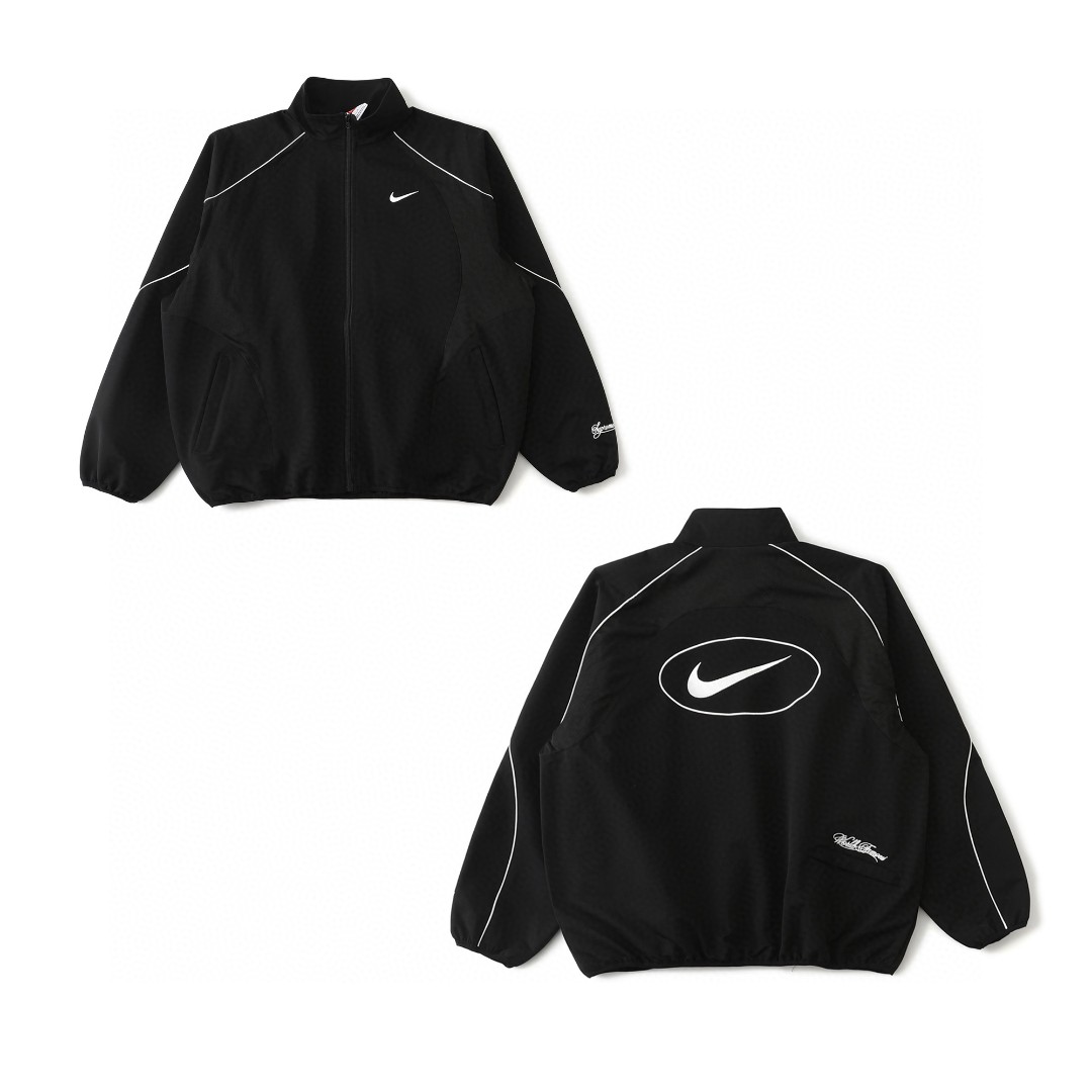 Supreme x Nike SS25 Track Jacket Embroidered Logo Zip Up Coat Unisex