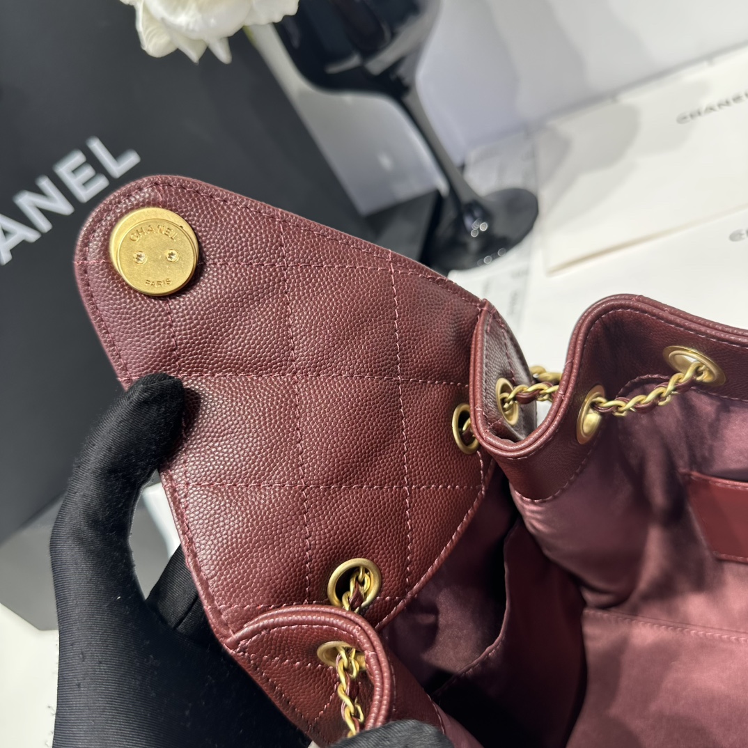 Chanel Hobo Bucket Bag with Quilted Design and Gold Chain - AS5293 8 i1749974723 5281 1