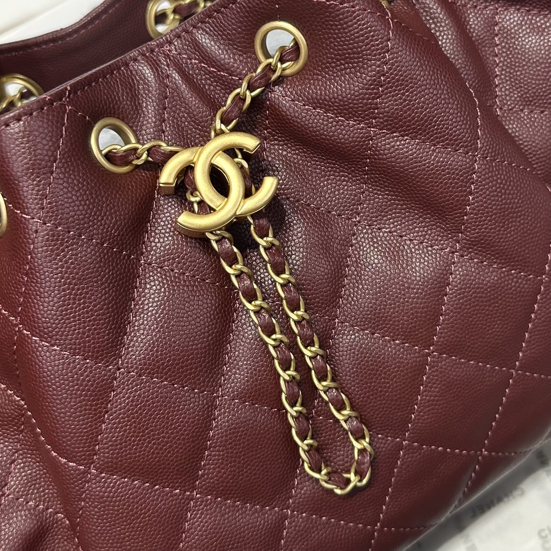 Chanel Hobo Bucket Bag with Quilted Design and Gold Chain - AS5293 4 i1749974724 3154 8