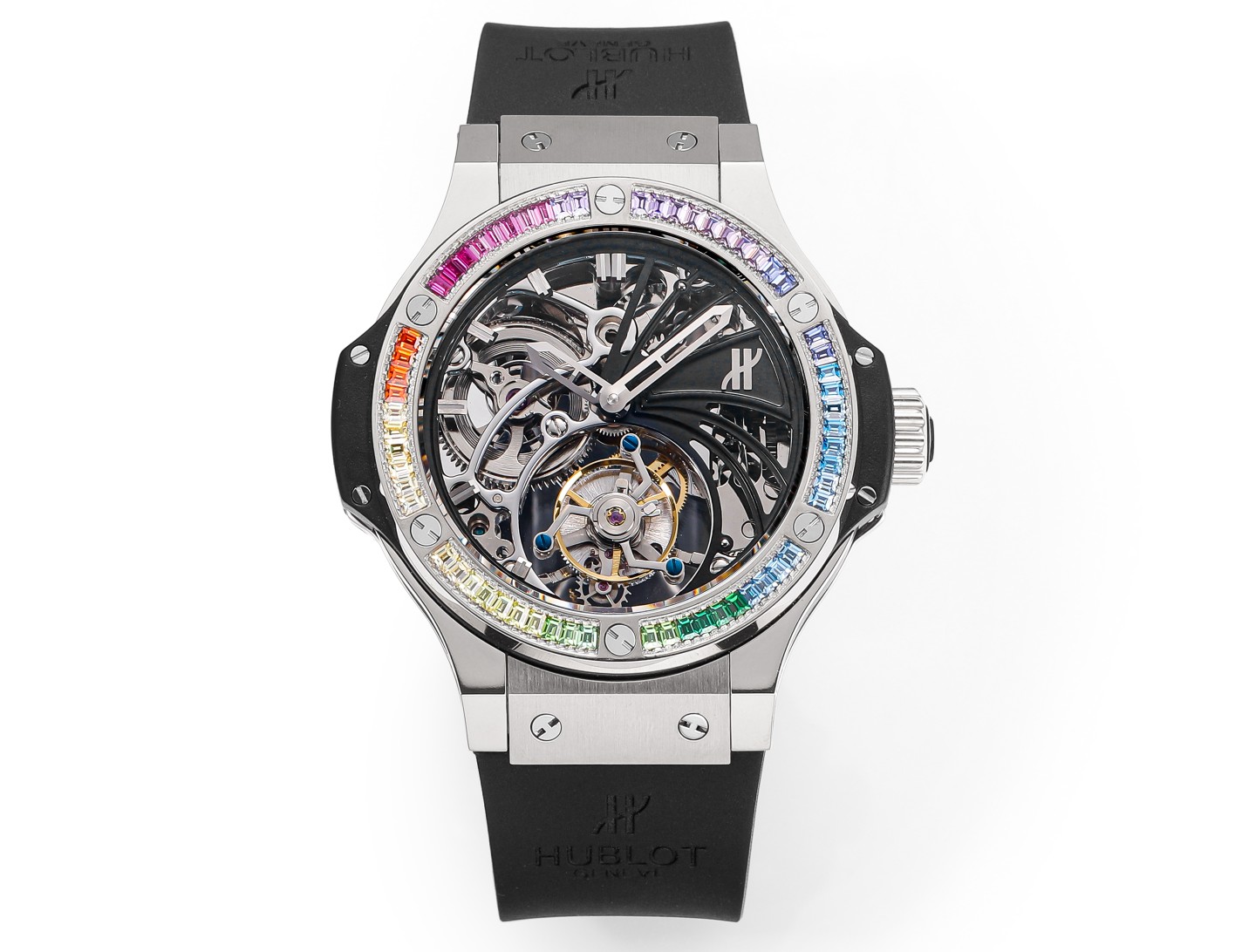 NO:147953,Hengbao Hublot.V4 upgraded version (upgrade as follows: the original shell cover is used to mold the shell body, and the side ears are no longer used plastic. It is matched with the upgraded true tourbillon heart to strengthen shock resistance, solving the problem of 