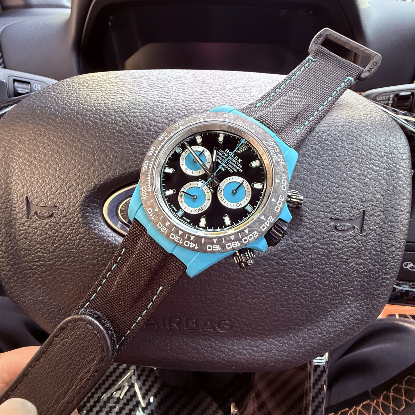 Rolex Daytona black dial with blue-green accents 40mm Men's Automatic