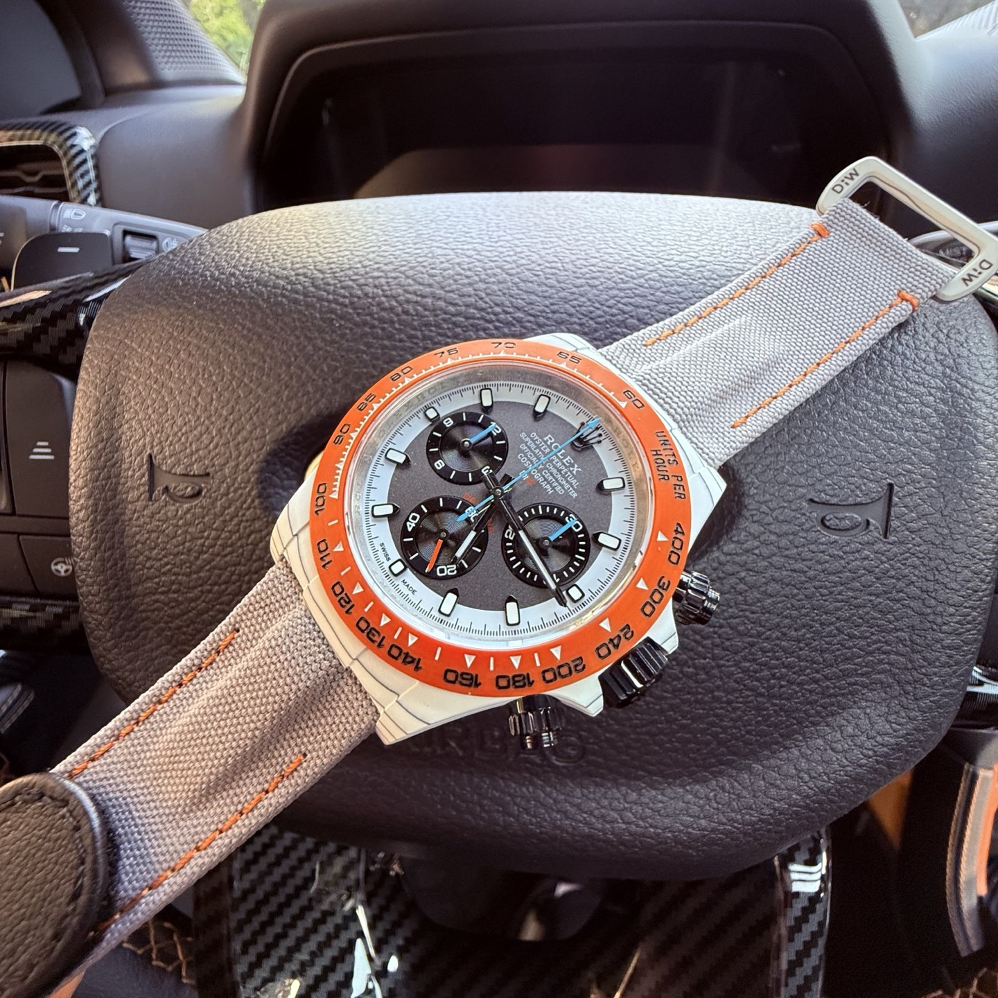 Rolex Daytona orange white gray black 40mm Men's Automatic