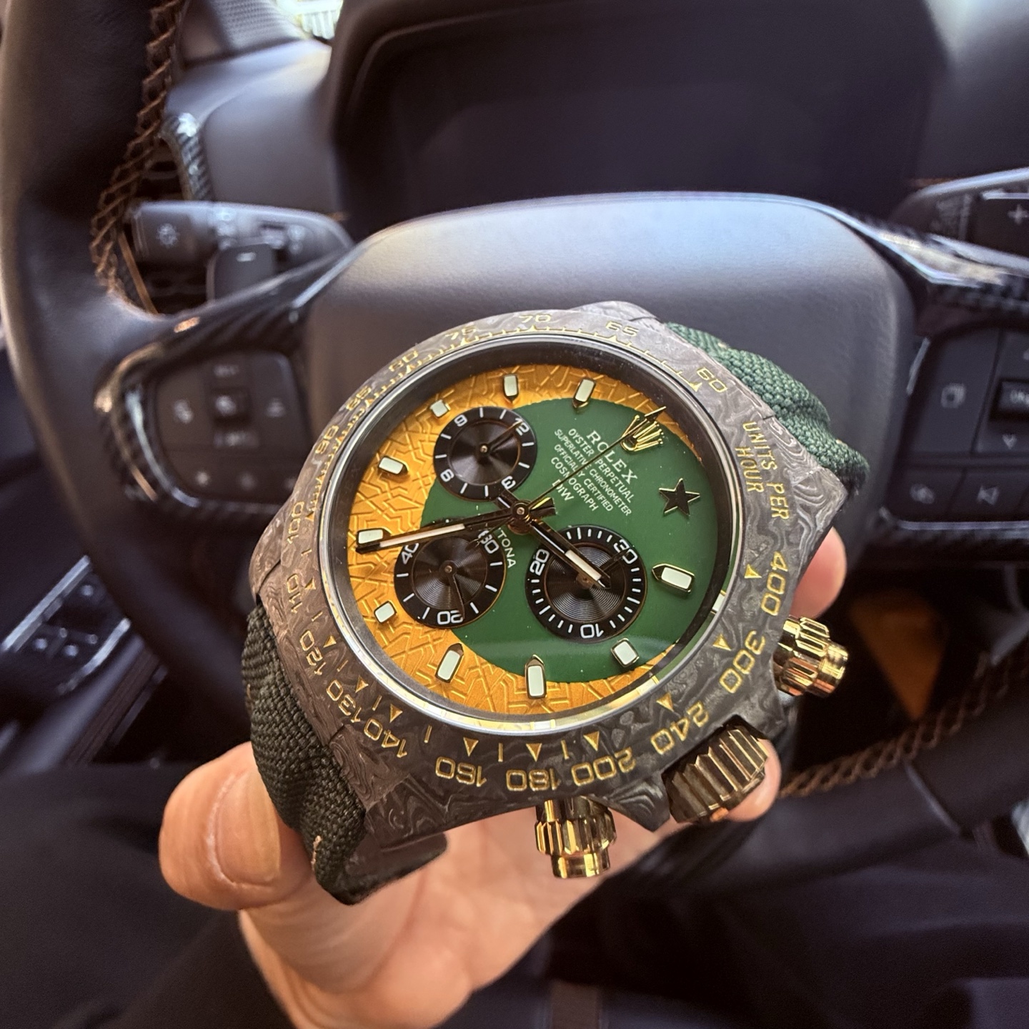Rolex Cosmograph Daytona green-gold dial 40mm Men's Automatic