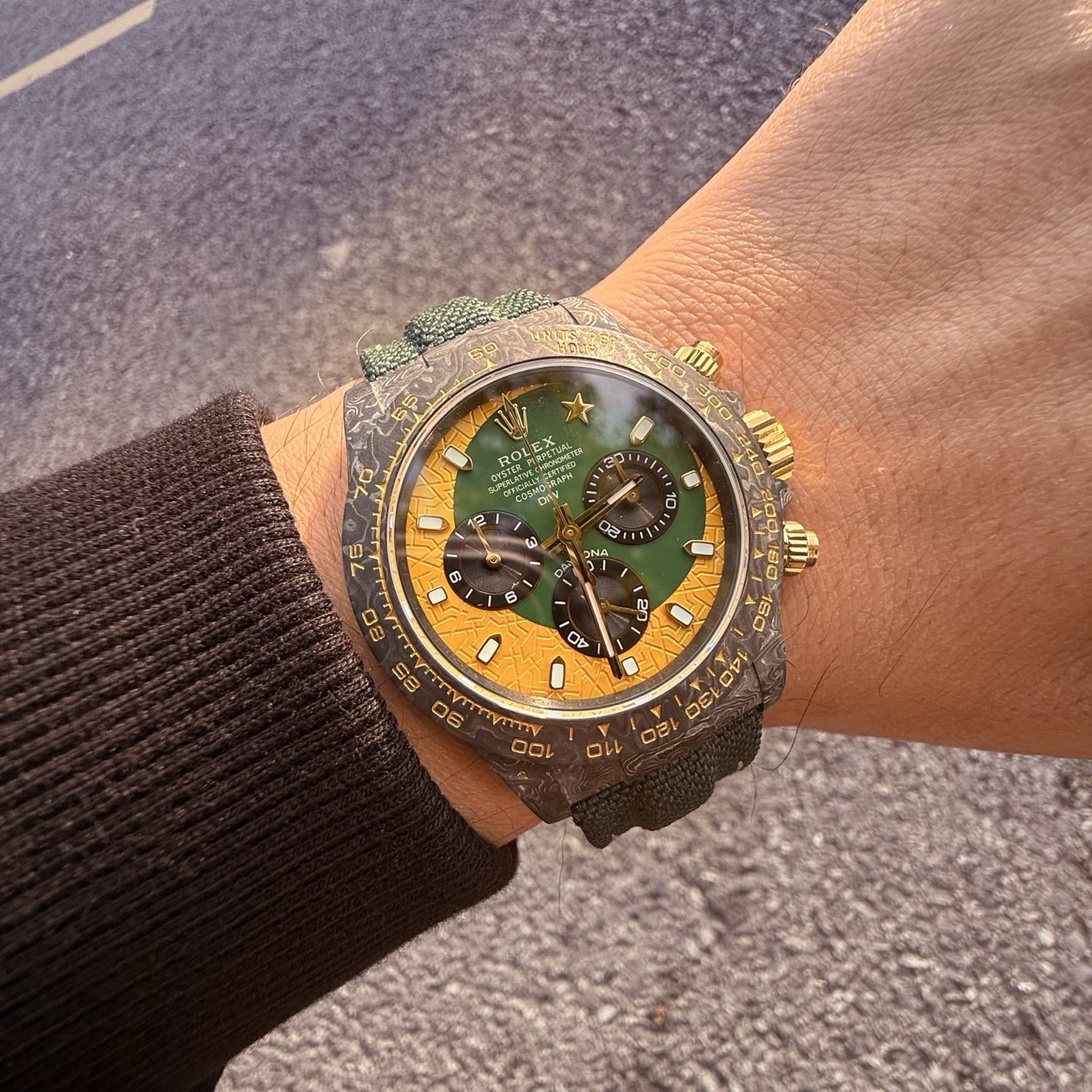 Rolex Cosmograph Daytona green-gold dial 40mm Men's Automatic