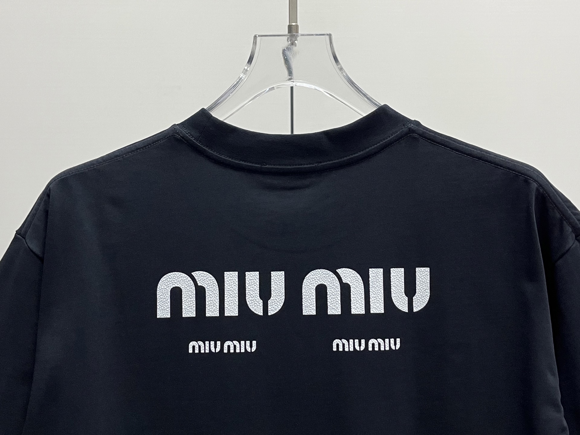 Miumiu/缪缪 25ss 压胶字母Logo短袖T恤
