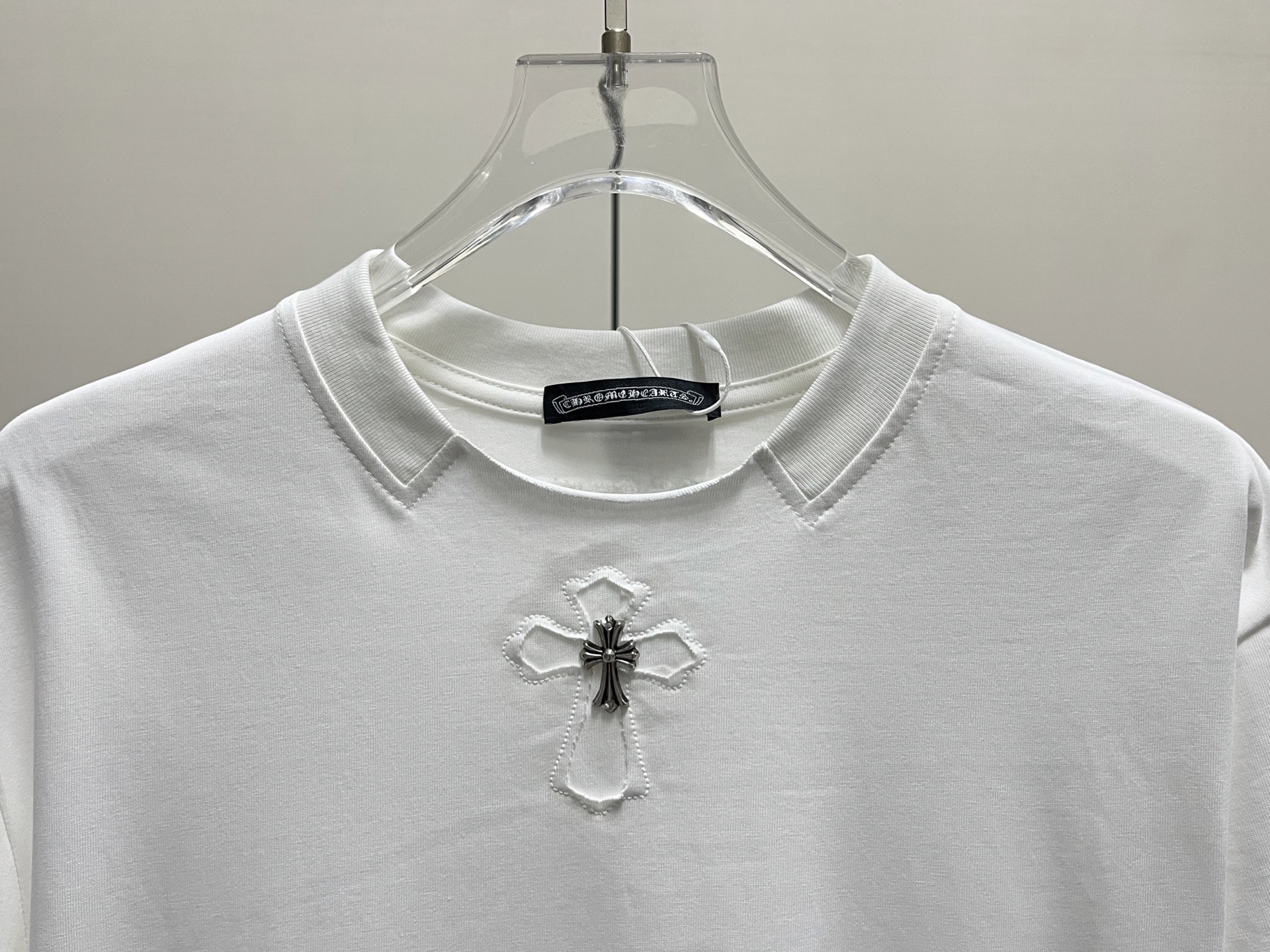 ChromeHearts/克罗心 十字架刺绣logo纯棉短袖