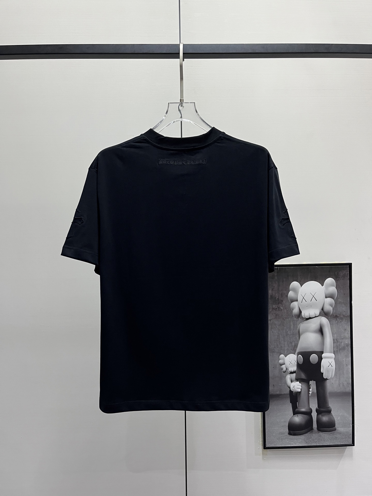 ChromeHearts/克罗心 十字架刺绣logo纯棉短袖 黑色 白色 粉色 玫红