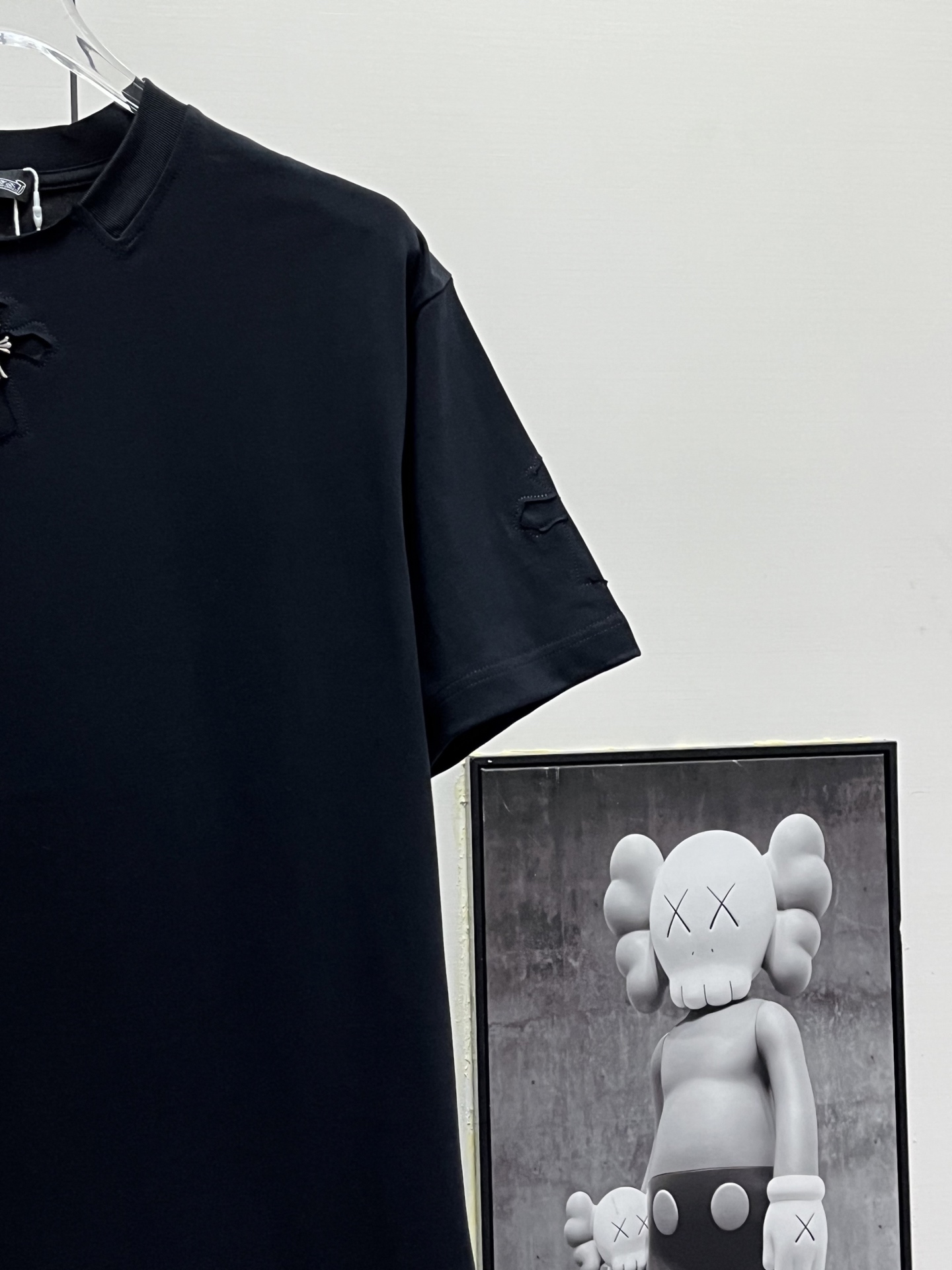 ChromeHearts/克罗心 十字架刺绣logo纯棉短袖 黑色 白色 粉色 玫红