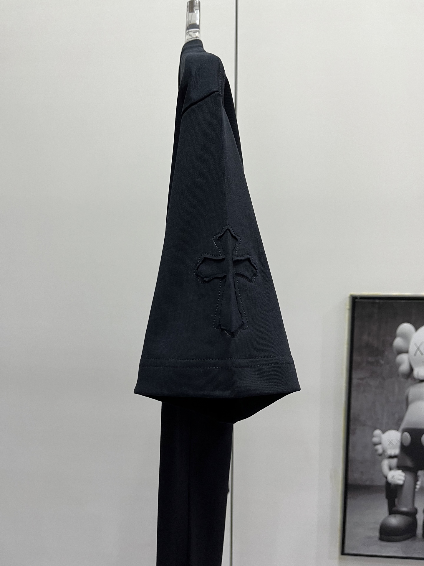 ChromeHearts/克罗心 十字架刺绣logo纯棉短袖 黑色 白色 粉色 玫红