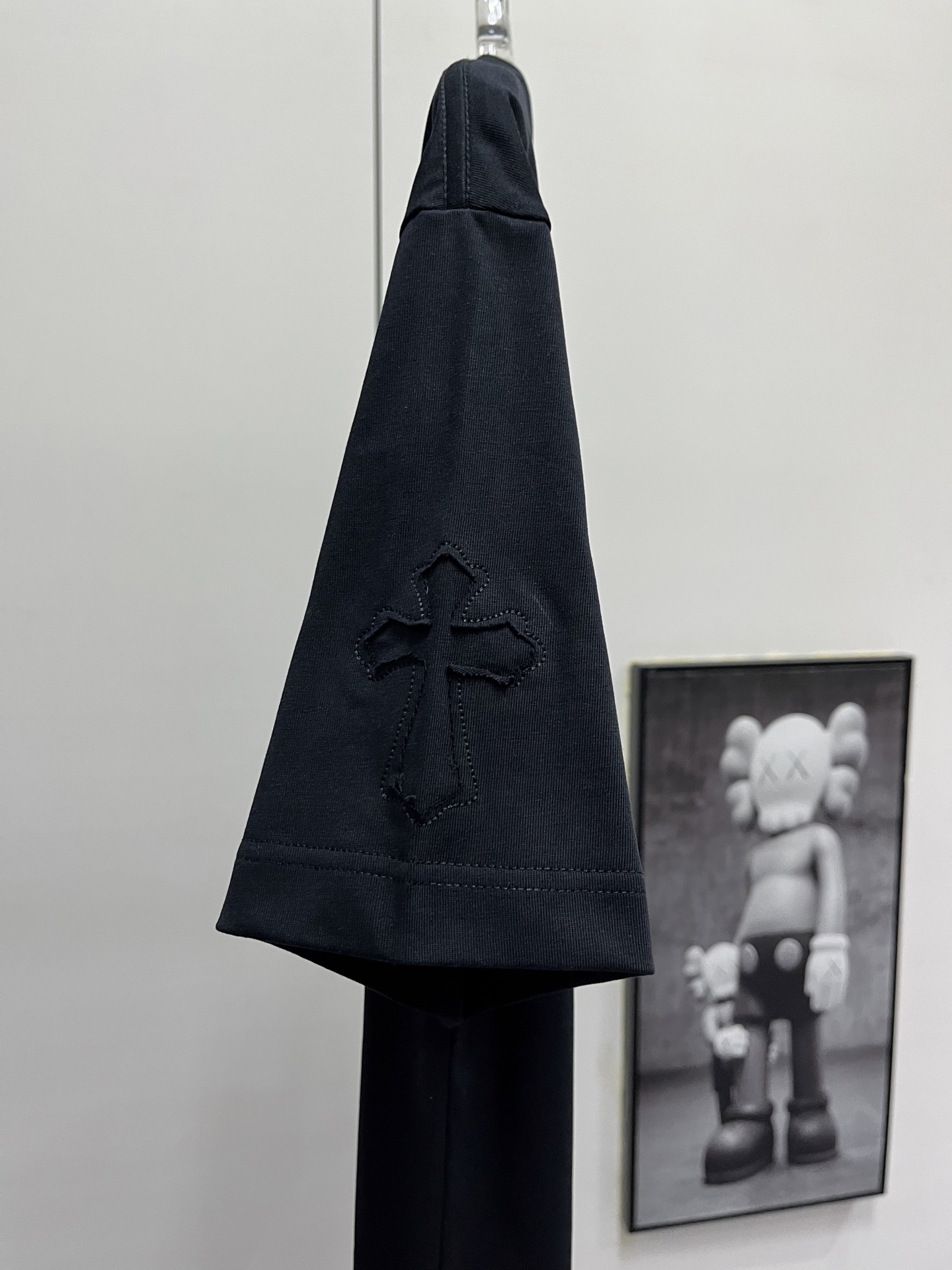 ChromeHearts/克罗心 十字架刺绣logo纯棉短袖 黑色 白色 粉色 玫红