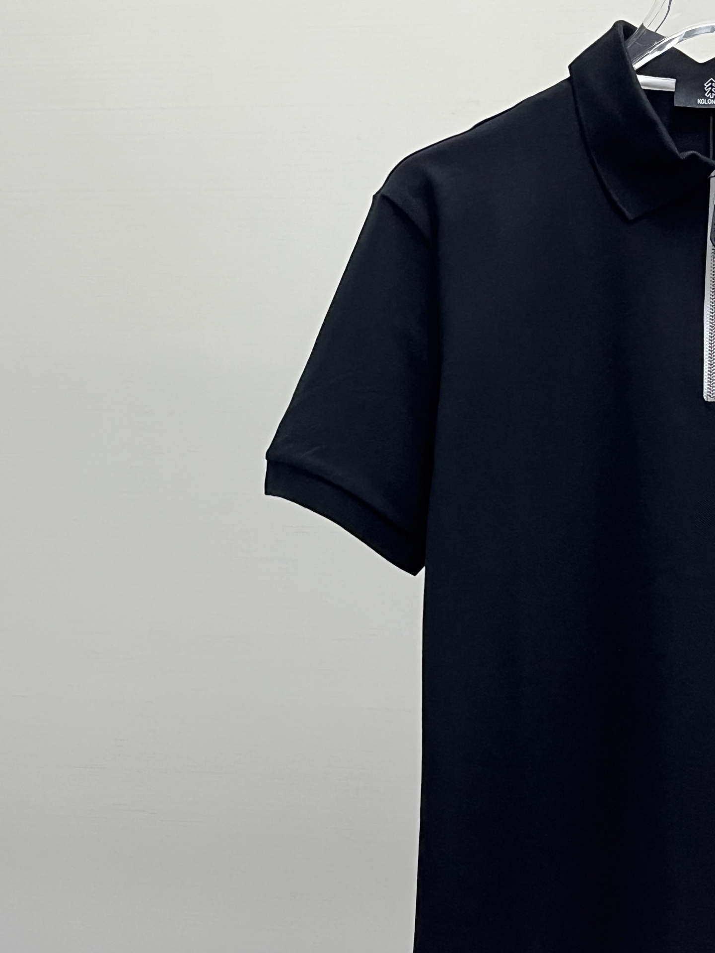 kolon Sport丨可隆拉链刺绣polo短袖 黑色 米白 军绿