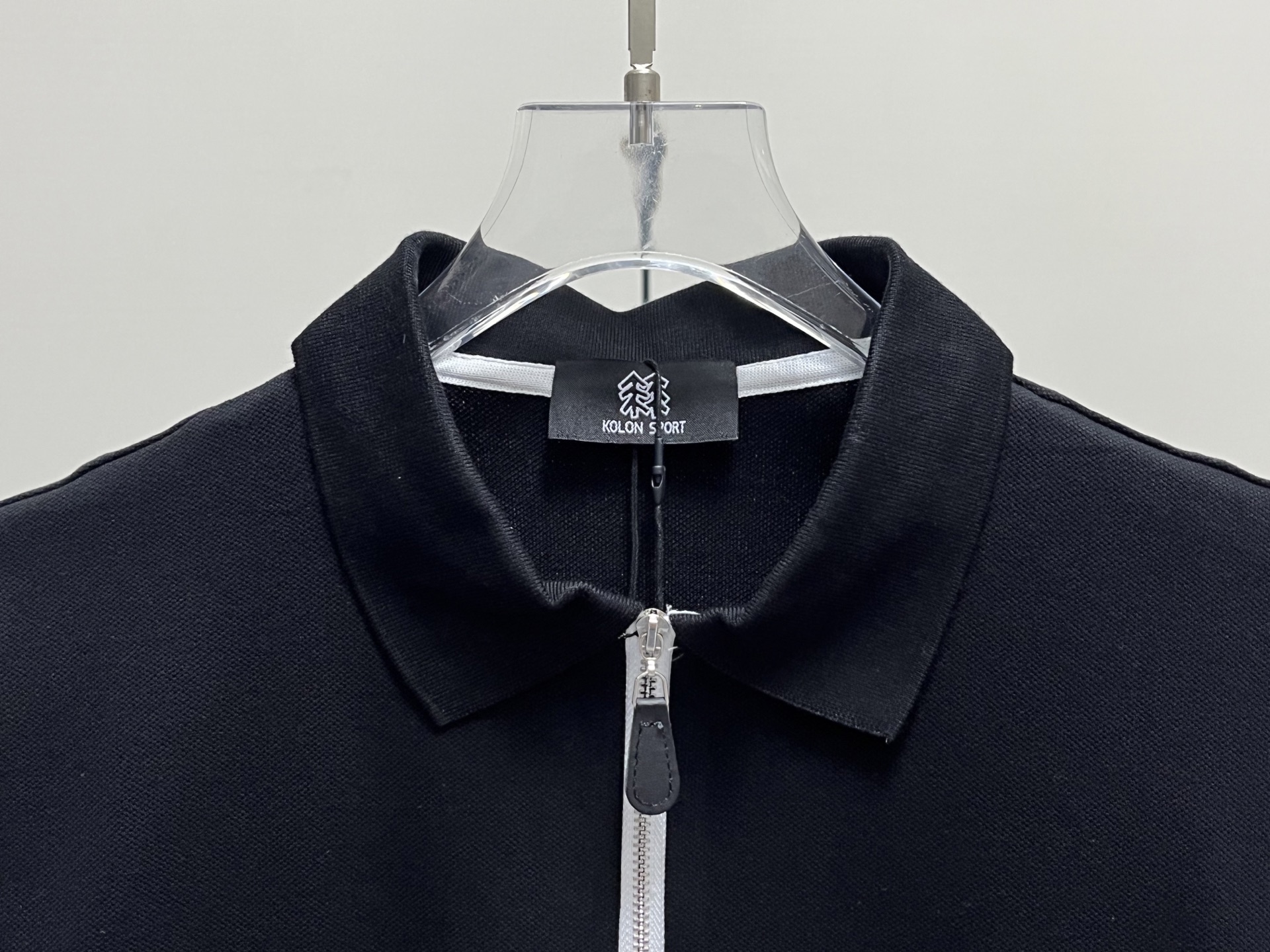 kolon Sport丨可隆拉链刺绣polo短袖 黑色 米白 军绿