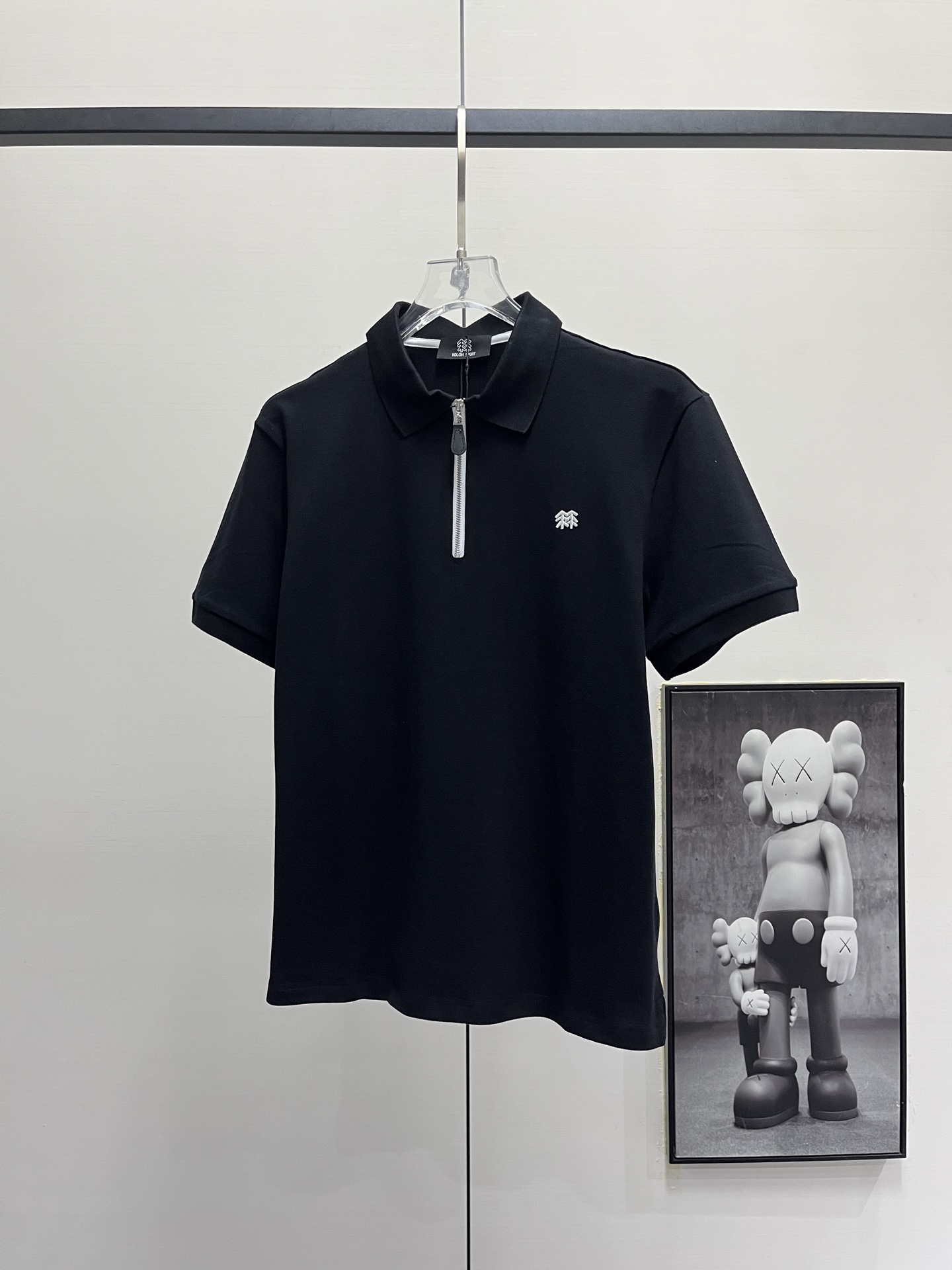 kolon Sport丨可隆拉链刺绣polo短袖 黑色 米白 军绿