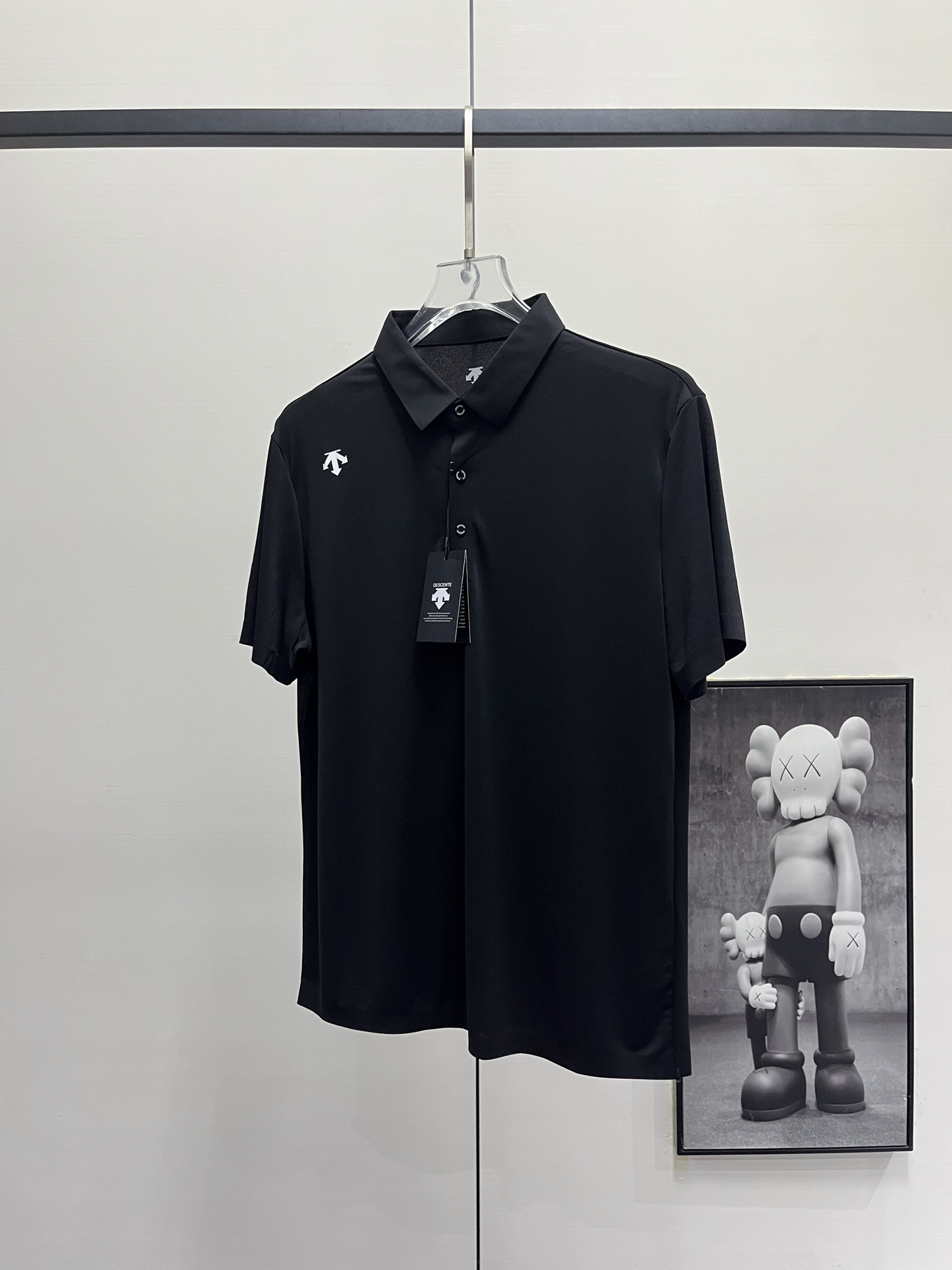 Descente丨迪桑特纯色冰丝速干polo短袖 黑色 抹茶绿