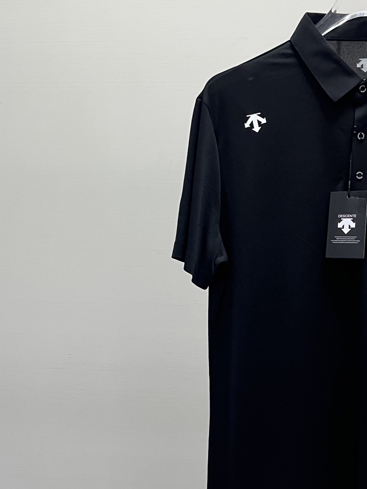 Descente丨迪桑特纯色冰丝速干polo短袖 黑色 抹茶绿