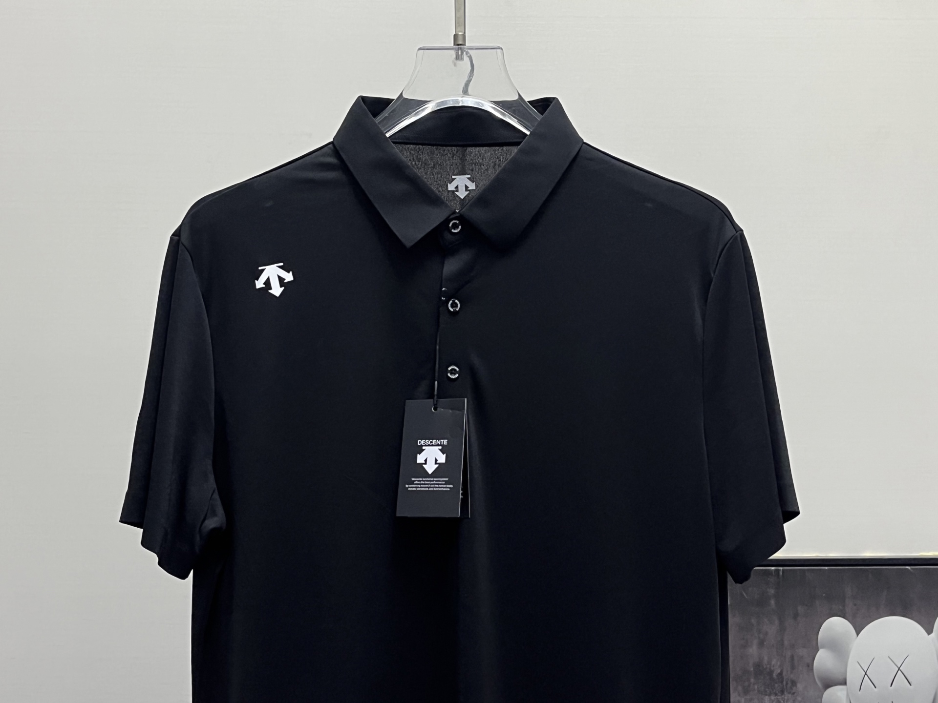 Descente丨迪桑特纯色冰丝速干polo短袖 黑色 抹茶绿
