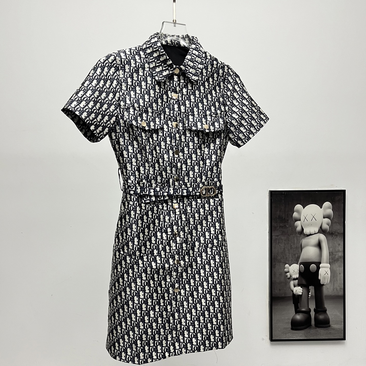 Dior/迪奥 25ss 老花满印收腰连衣裙-Chinese UA Cheap High Quatity Brand Clothes Bags handbags Sneakers wholesale wholesaler seller from China Factory suppliers Fashion Clothing Shoes best Quality Beautiful Price Dior/迪奥 25ss 老花满印收腰连衣裙