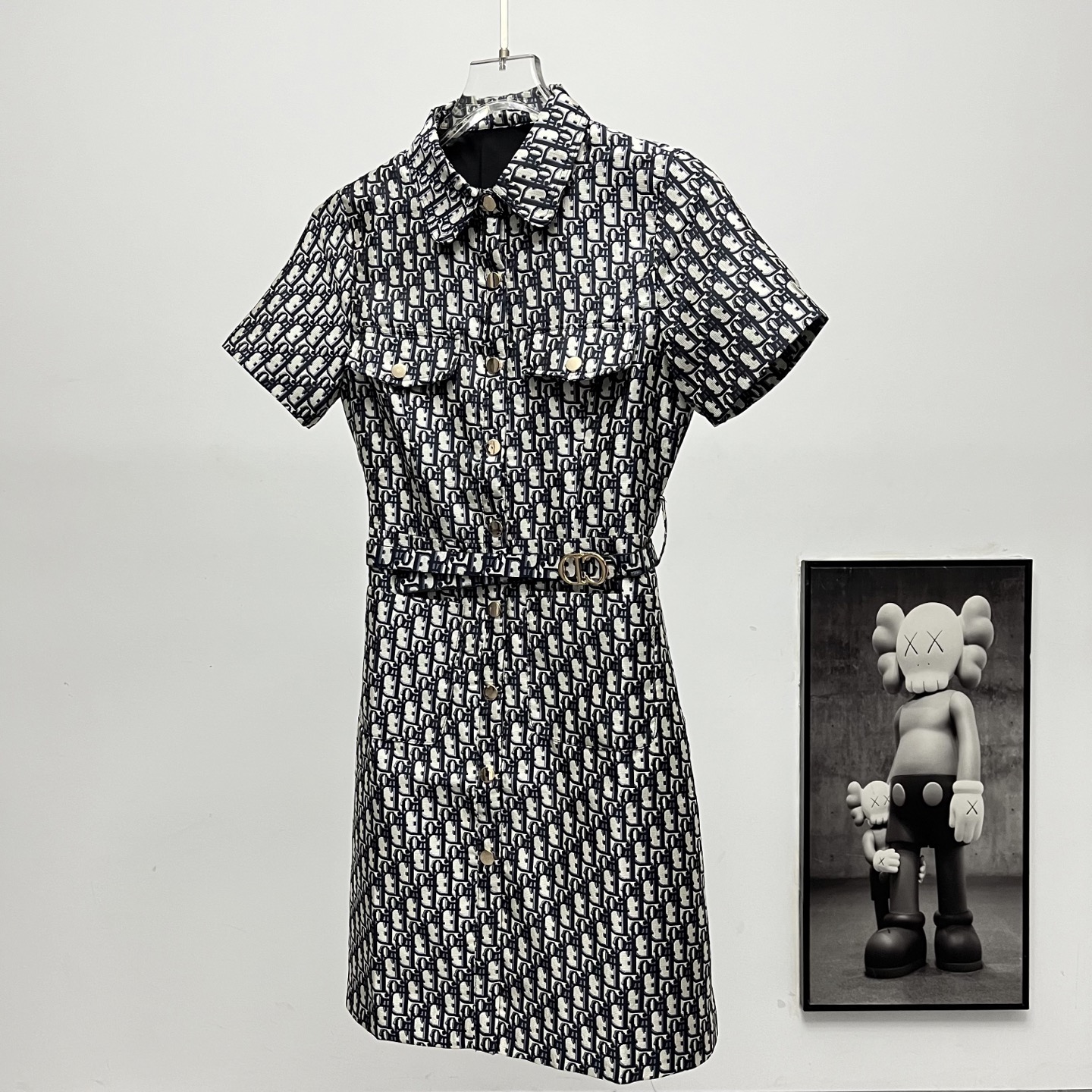 Dior/迪奥 25ss 老花满印收腰连衣裙-Chinese UA Cheap High Quatity Brand Clothes Bags handbags Sneakers wholesale wholesaler seller from China Factory suppliers Fashion Clothing Shoes best Quality Beautiful Price Dior/迪奥 25ss 老花满印收腰连衣裙