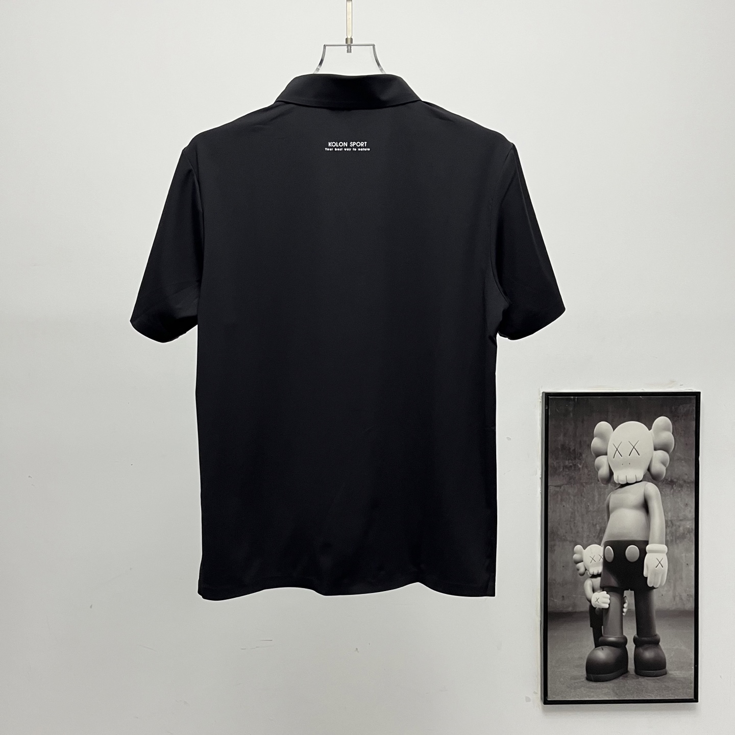 kolon Sport/可隆 25ss 翻领纯色冰丝POLO杉短袖 黑色 酒红