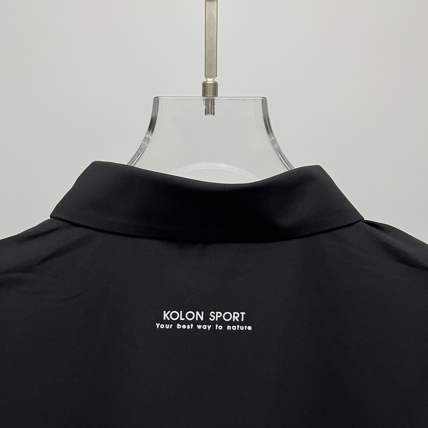 kolon Sport/可隆 25ss 翻领纯色冰丝POLO杉短袖 黑色 酒红