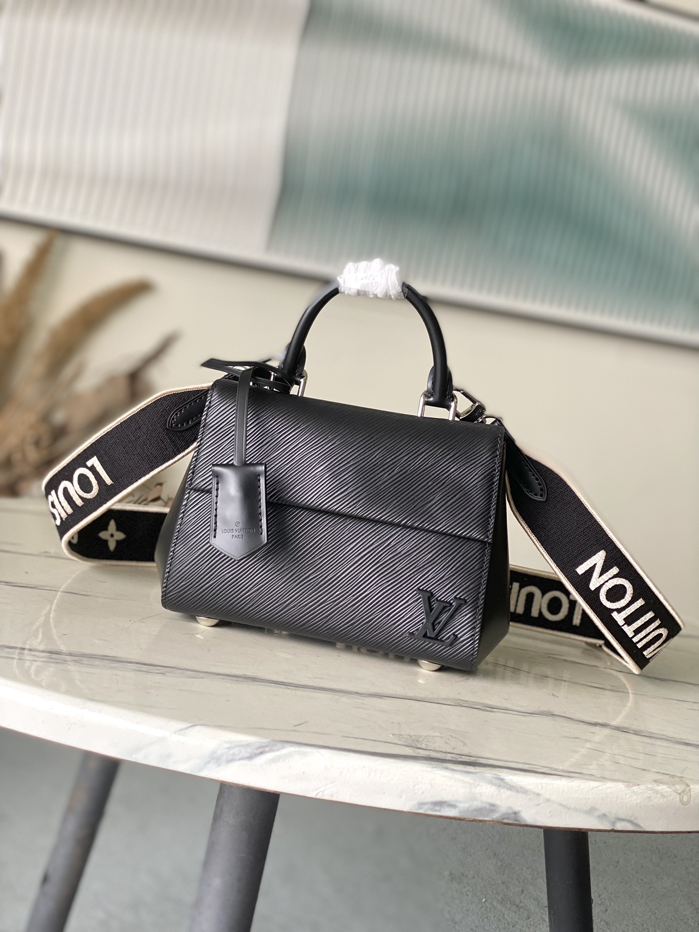 LV Style Black Leather Top Handle Bag Lookbook Reference image 1