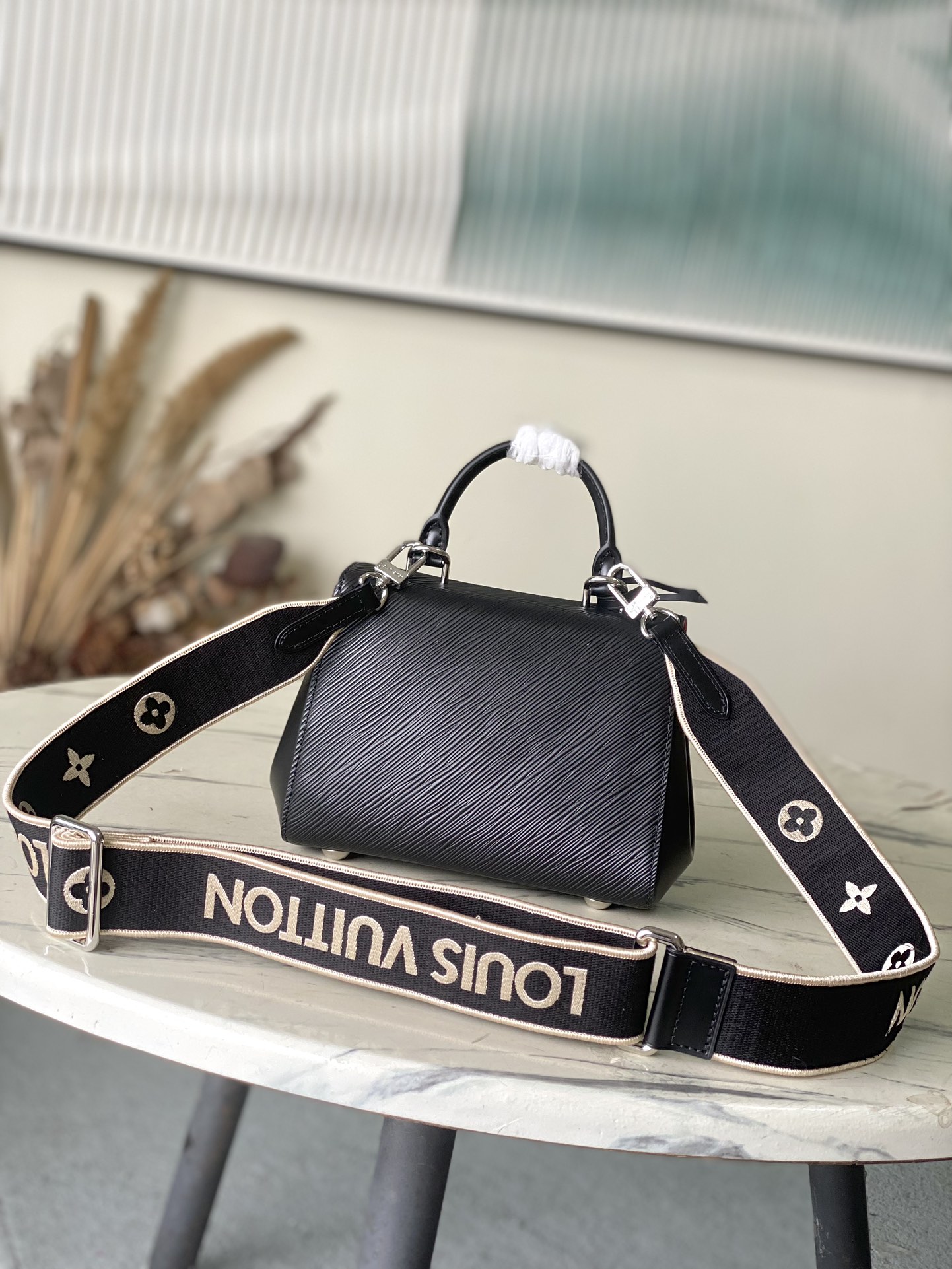 LV Style Black Leather Top Handle Bag style reference detail image 3 from source 759891